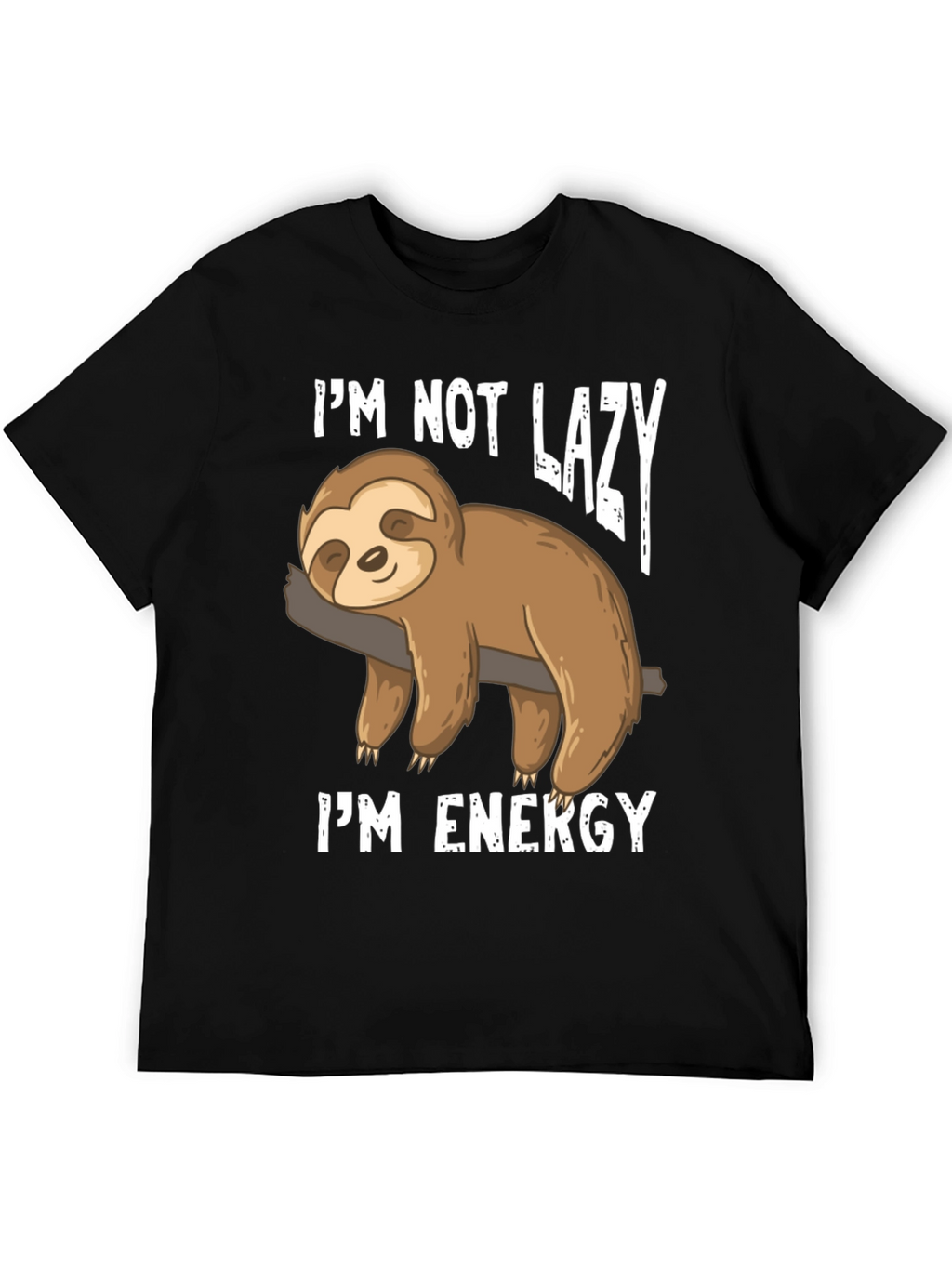 Lazy Sloth Energy T-Shirt - Funny Graphic Tee