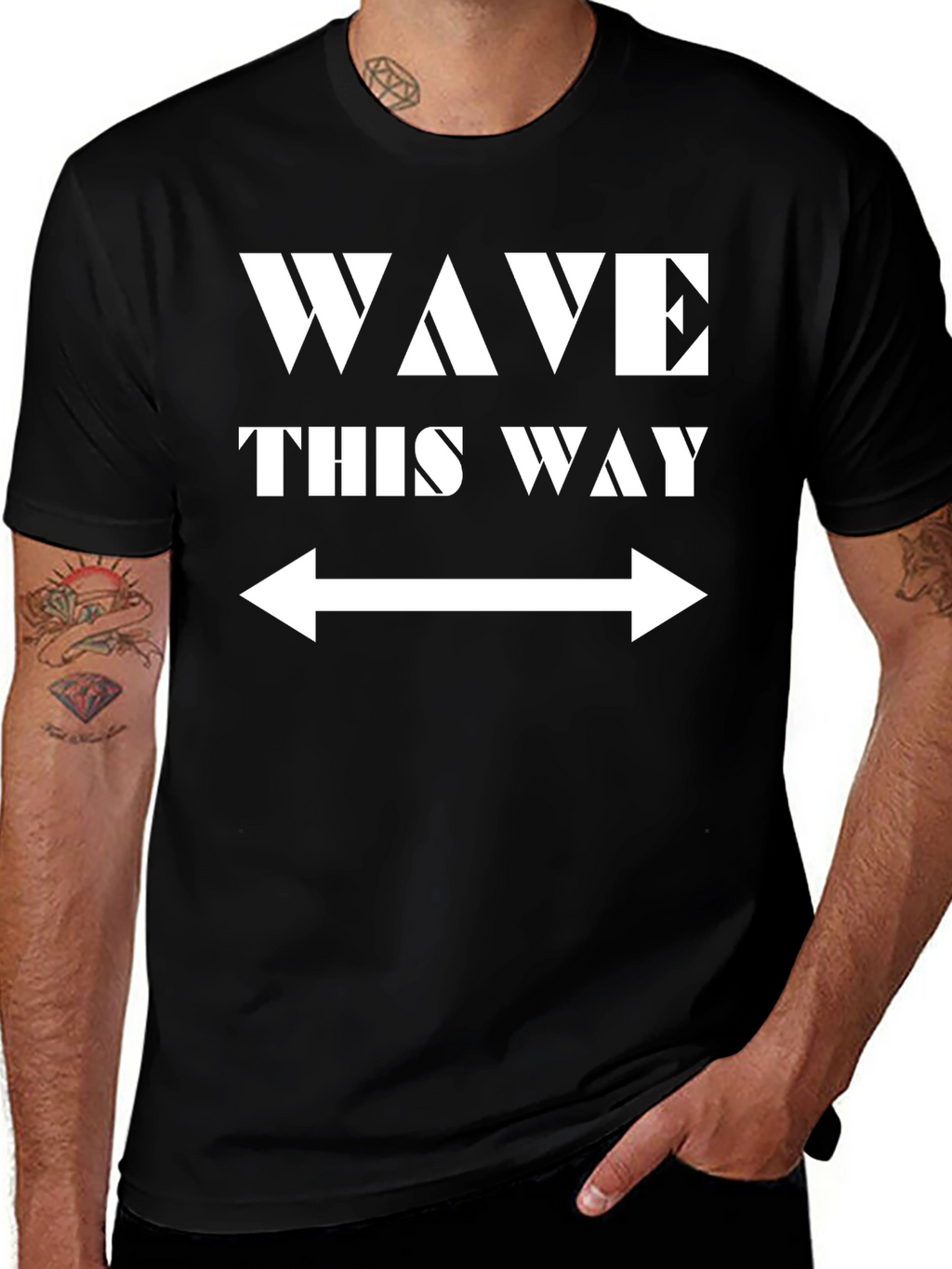 Wave This Way Graphic T-Shirt - Black