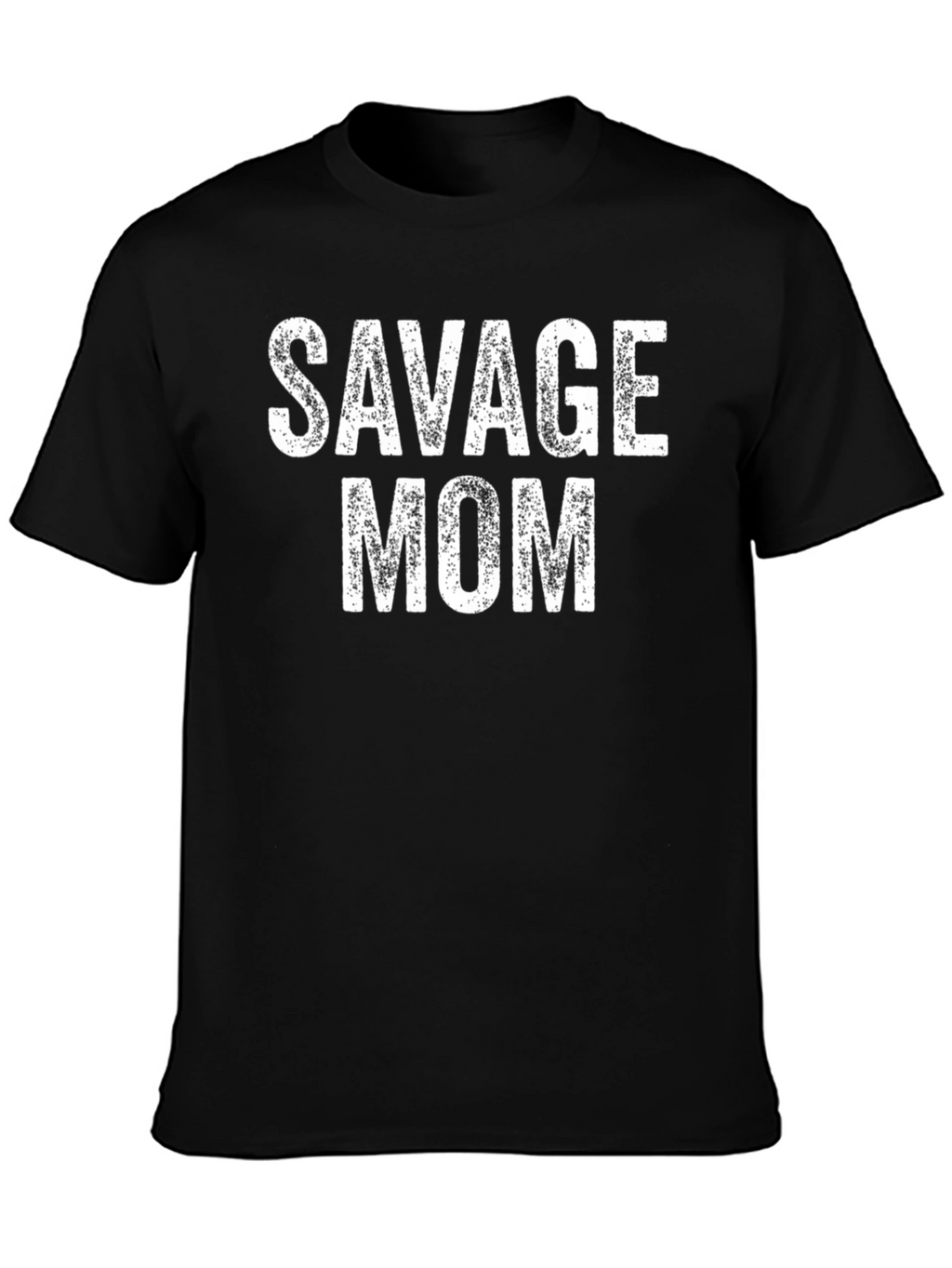 Savage Mom Graphic Tee - Black Cotton T-Shirt