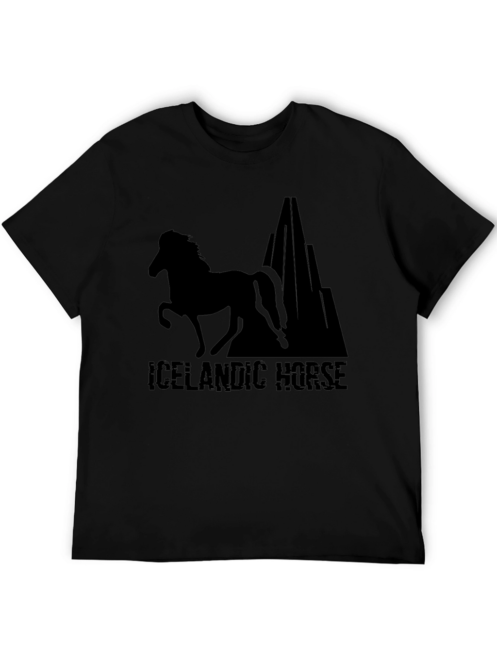 Icelandic Horse T-Shirt - Black Graphic Tee