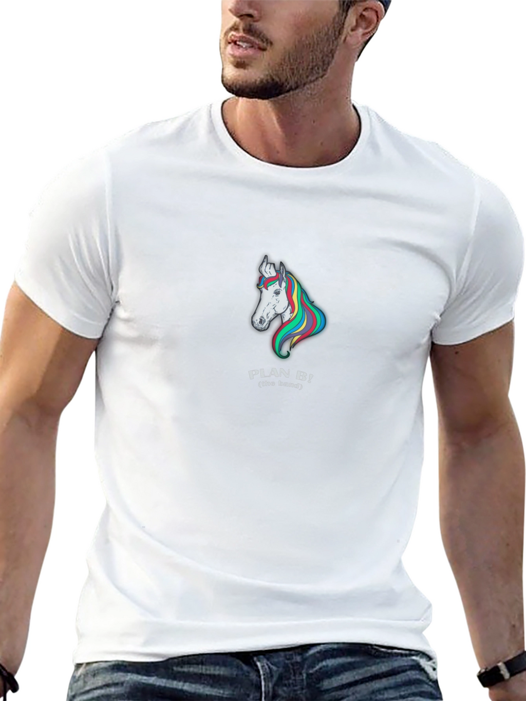 Plan B Unicorn Graphic Black T-Shirt