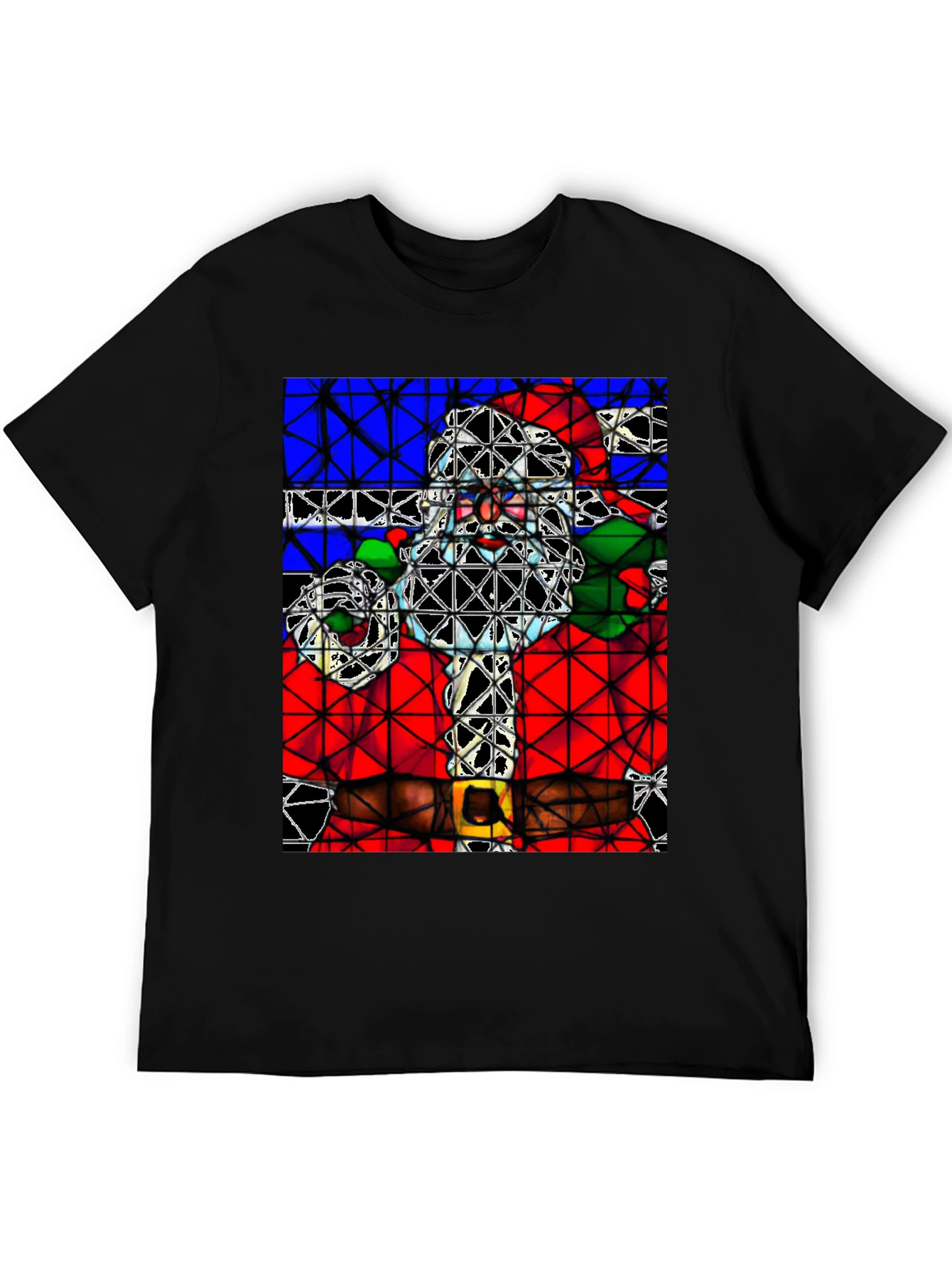 Abstract Santa Graphic Tee - Holiday Style