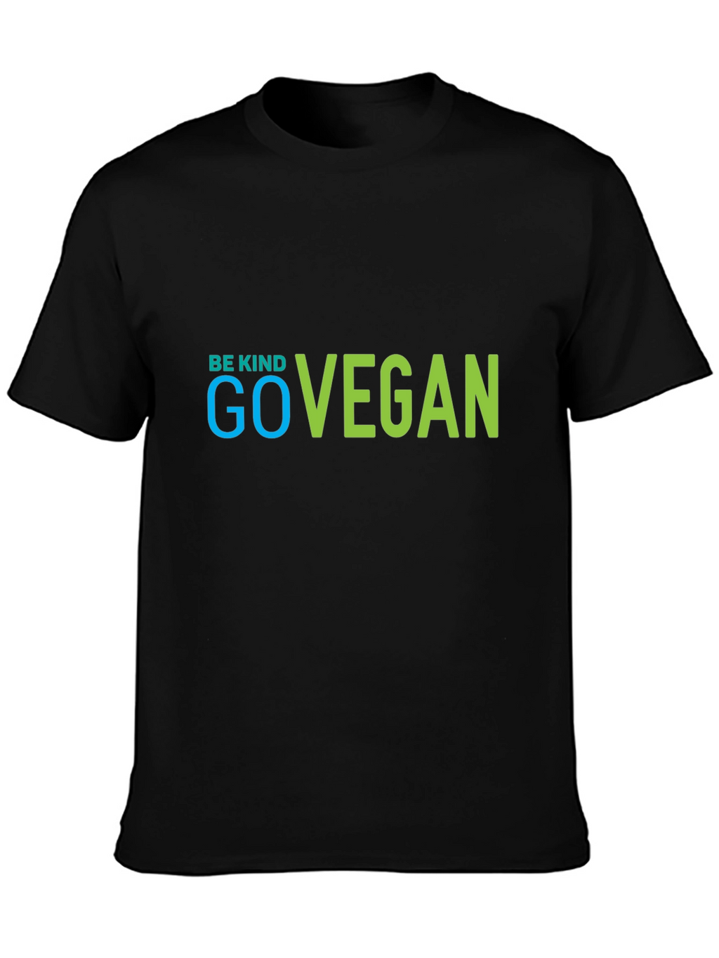 Be Kind Go Vegan Black Graphic Tee