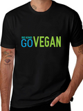 Be Kind Go Vegan Black Graphic Tee