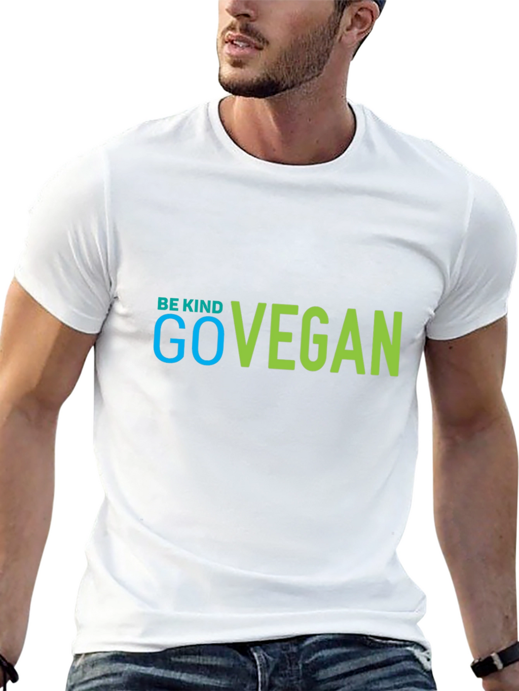 Be Kind Go Vegan Black Graphic Tee