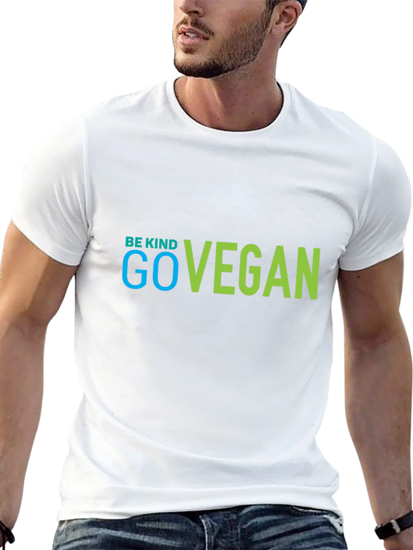 Be Kind Go Vegan Black Graphic Tee