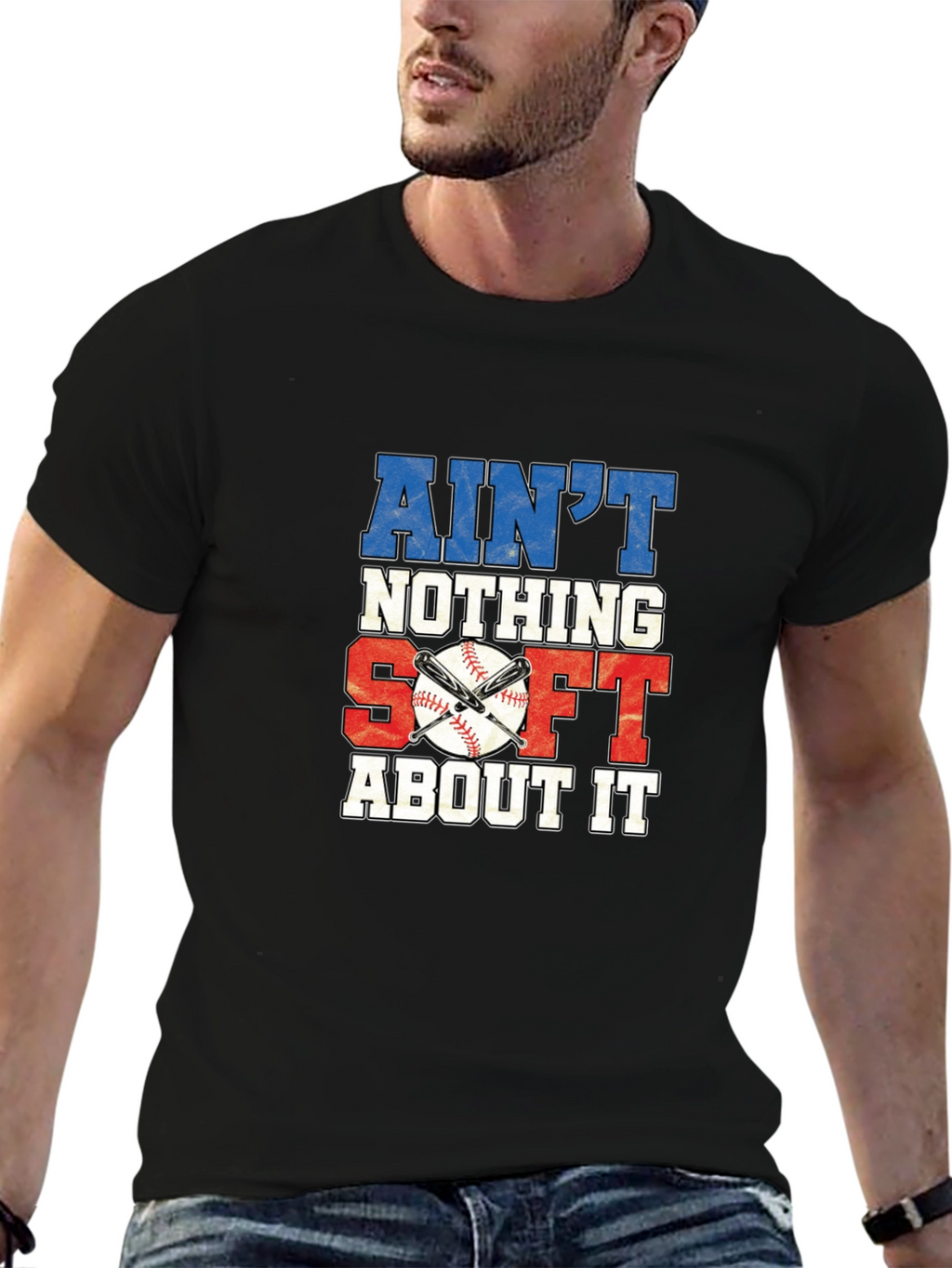Aint Nothing Soft About It Baseball Graphic Tee