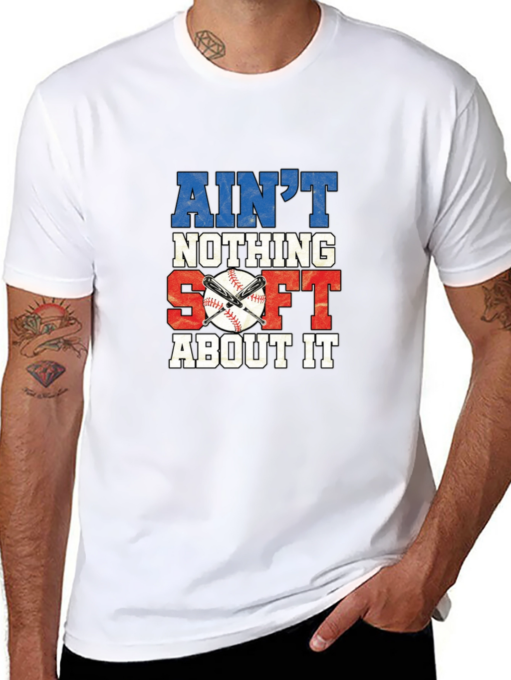 Aint Nothing Soft About It Baseball Graphic Tee