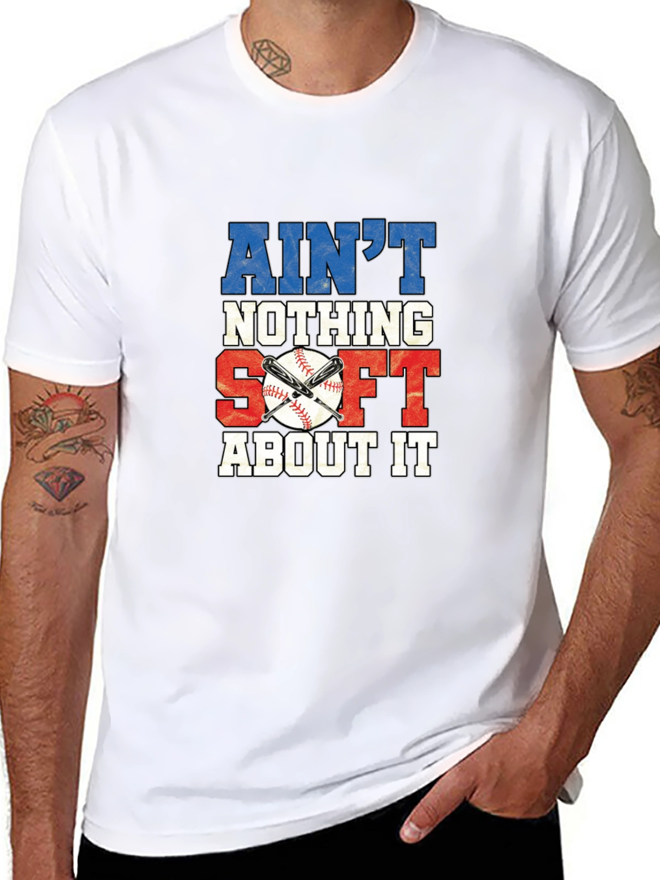 Aint Nothing Soft About It Baseball Graphic Tee