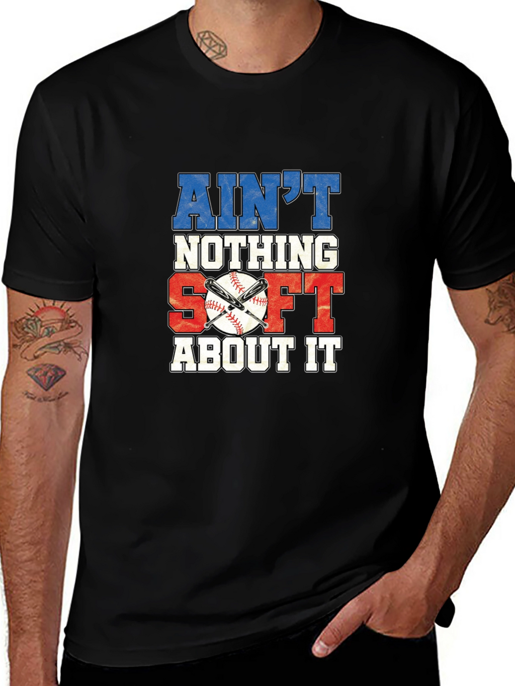 Aint Nothing Soft About It Baseball Graphic Tee