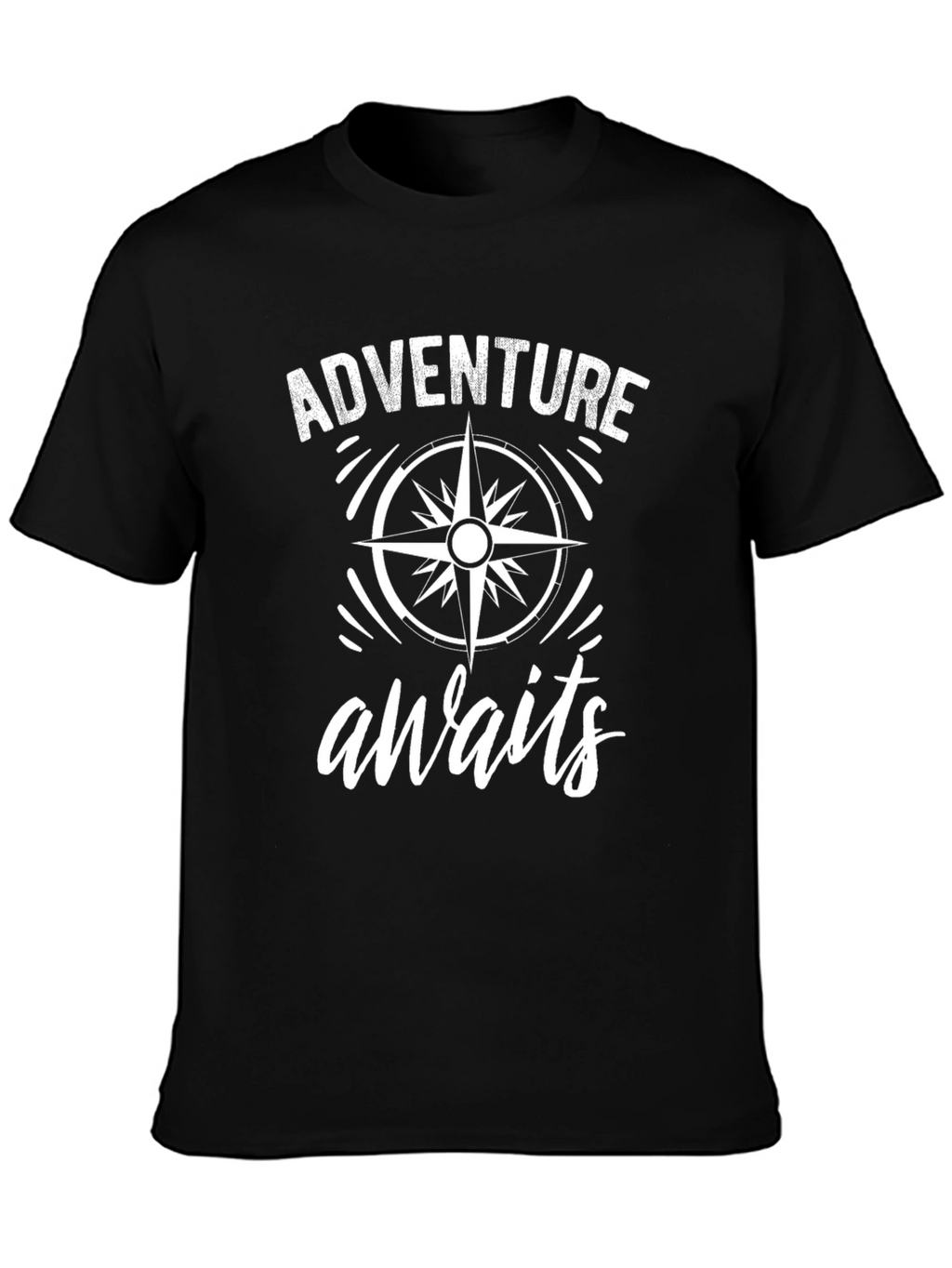 Adventure Awaits Graphic T-Shirt - Black