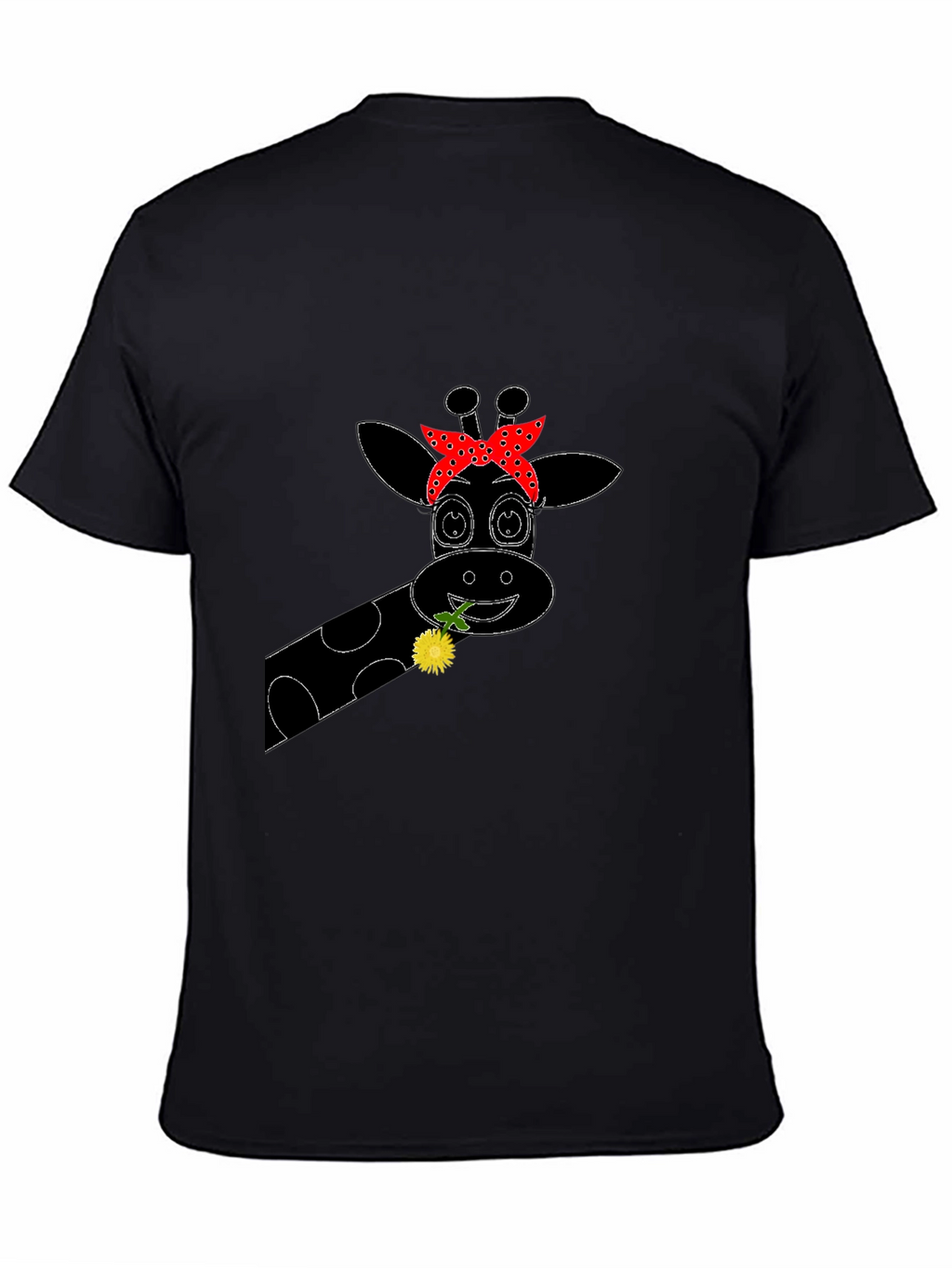Giraffe Bandana Graphic Tee - Black
