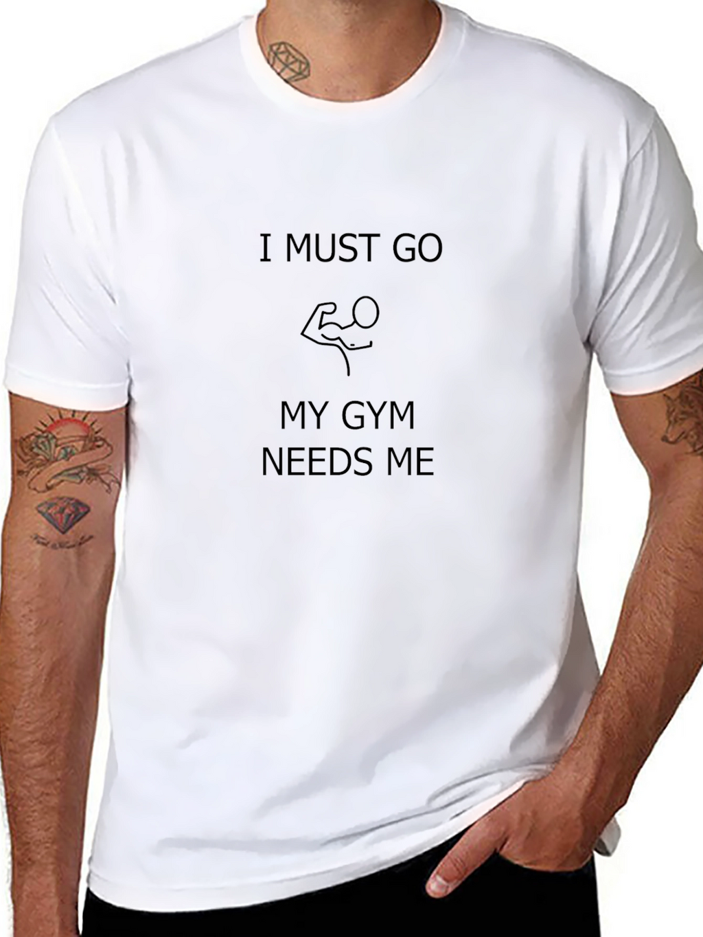 Gym Needs Me Black T-Shirt - Workout Motivation