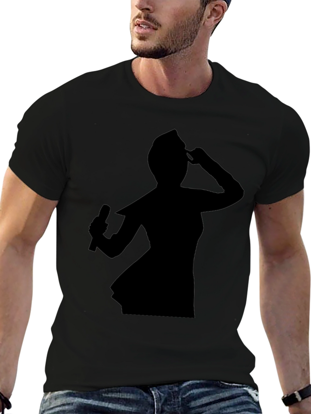 Silhouette Graphic T-Shirt - Black