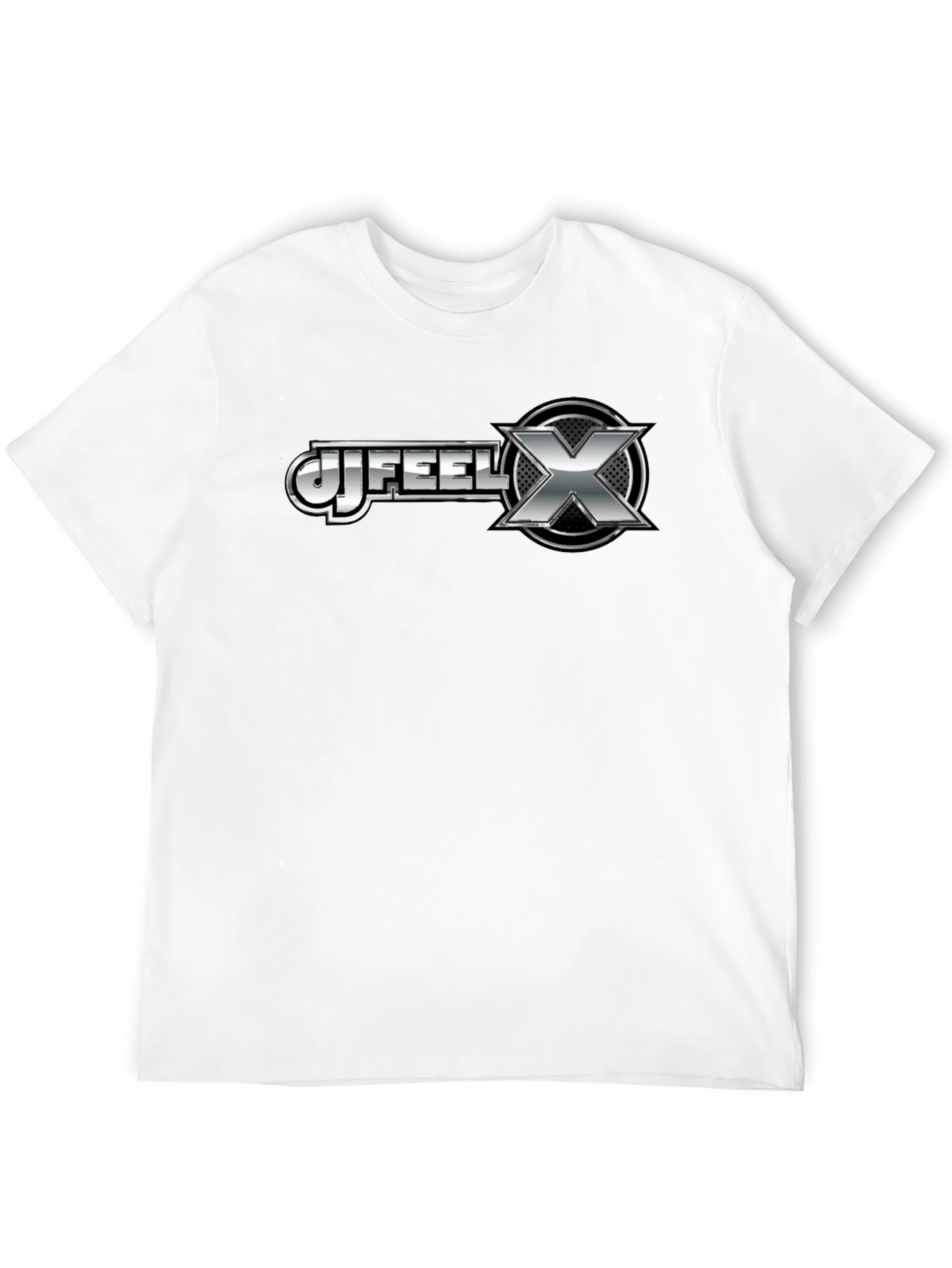 Uj Feel X Graphic T-Shirt - Black Cotton Blend