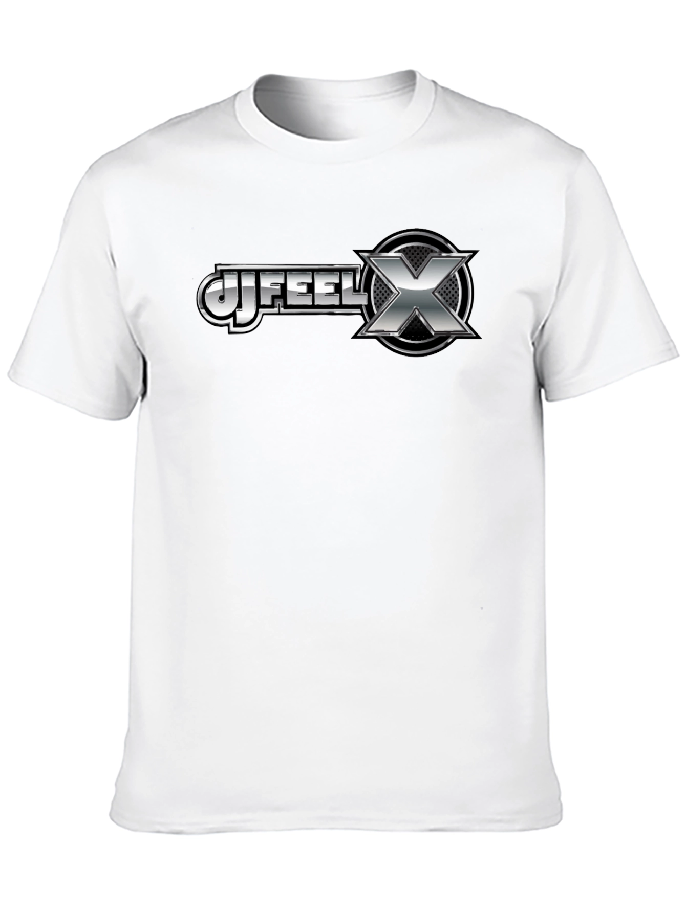 Uj Feel X Graphic T-Shirt - Black Cotton Blend