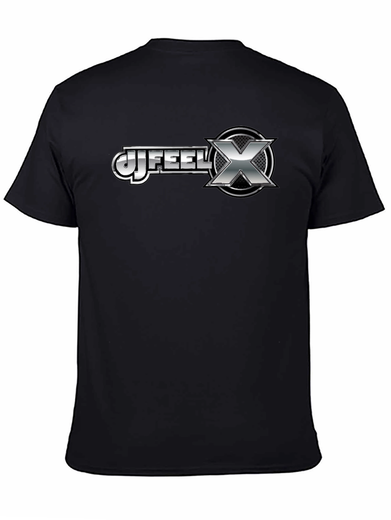 Uj Feel X Graphic T-Shirt - Black Cotton Blend