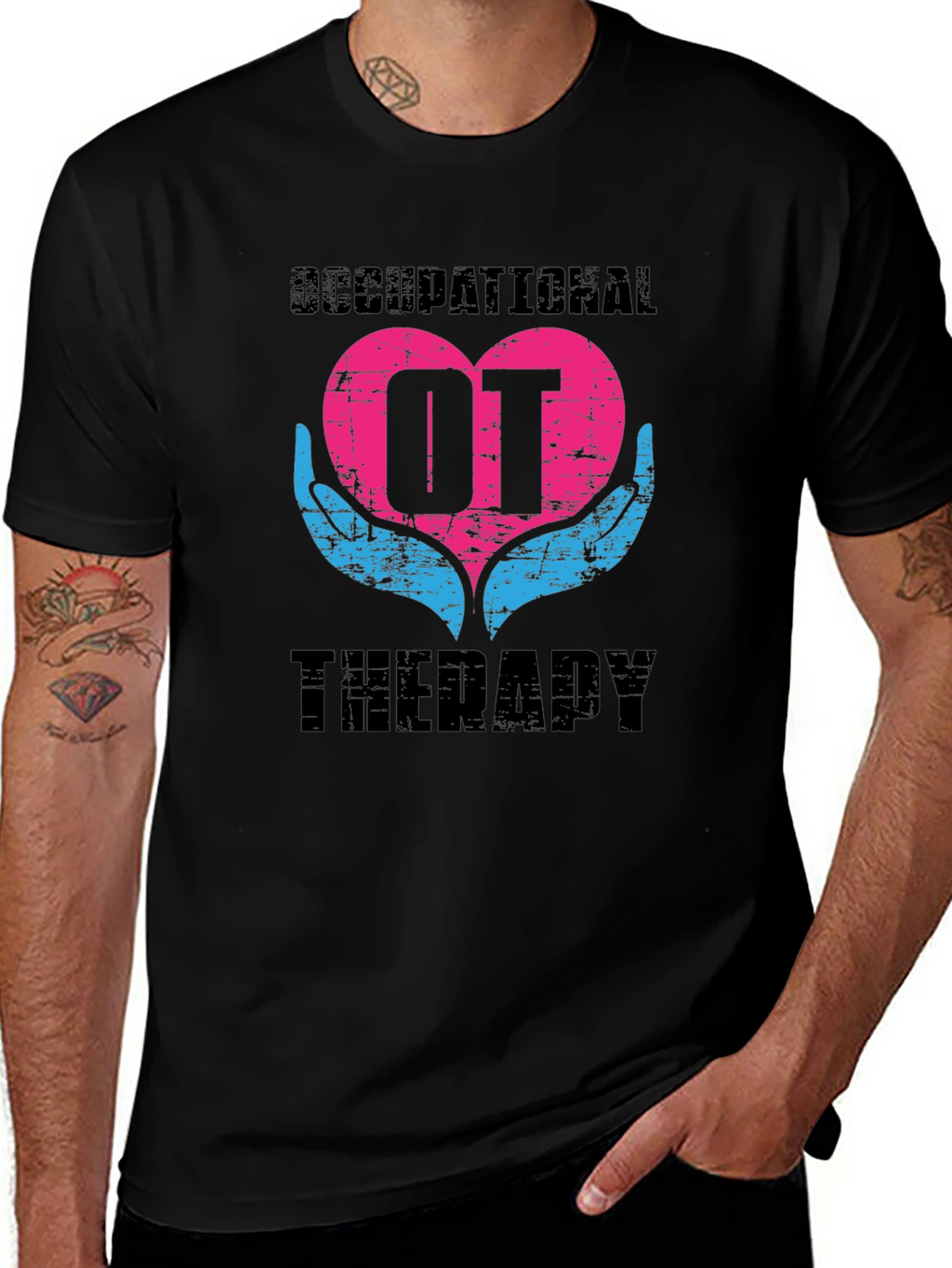 Occupational Therapy OT Heart Hands Graphic Tee