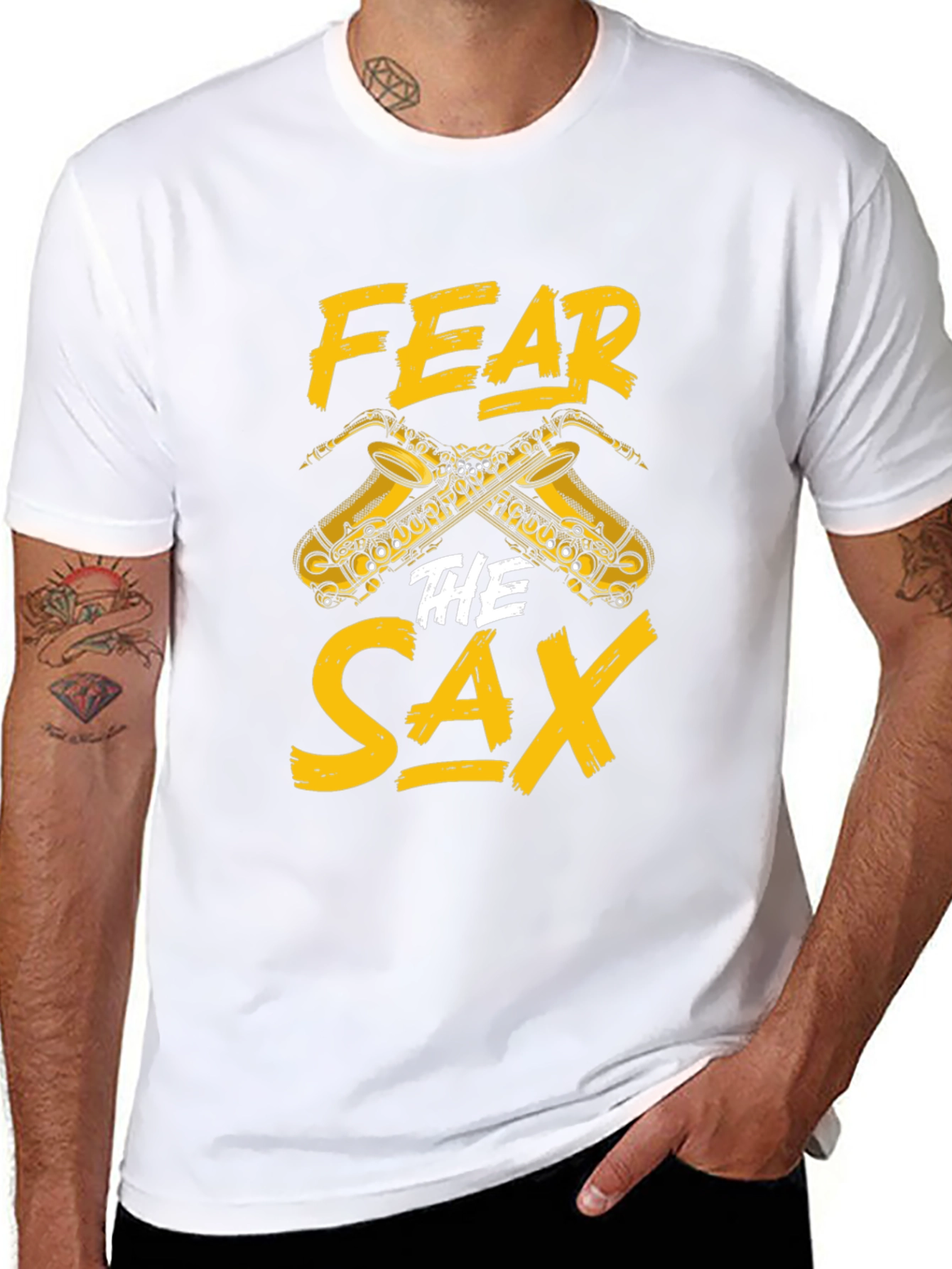 Fear The Sax T-Shirt - Musician Humor Tee
