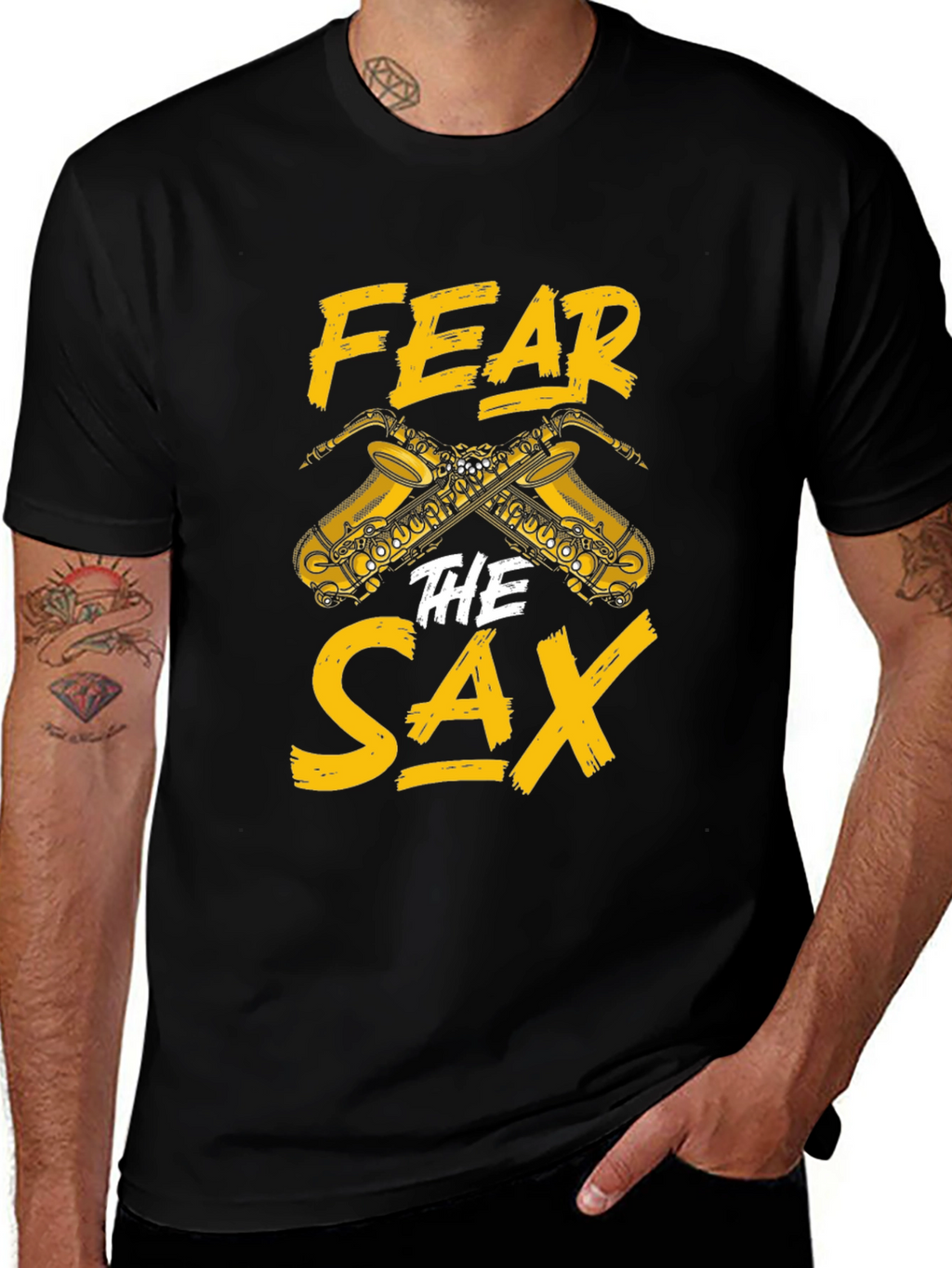 Fear The Sax T-Shirt - Musician Humor Tee