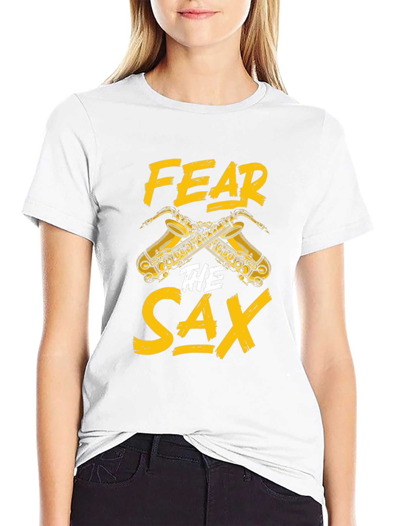 Fear The Sax T-Shirt - Musician Humor Tee