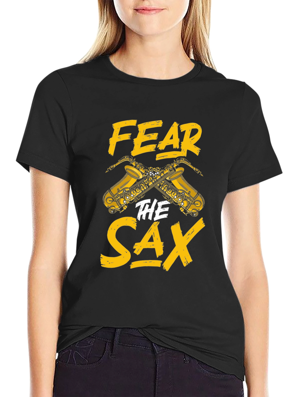 Fear The Sax T-Shirt - Musician Humor Tee