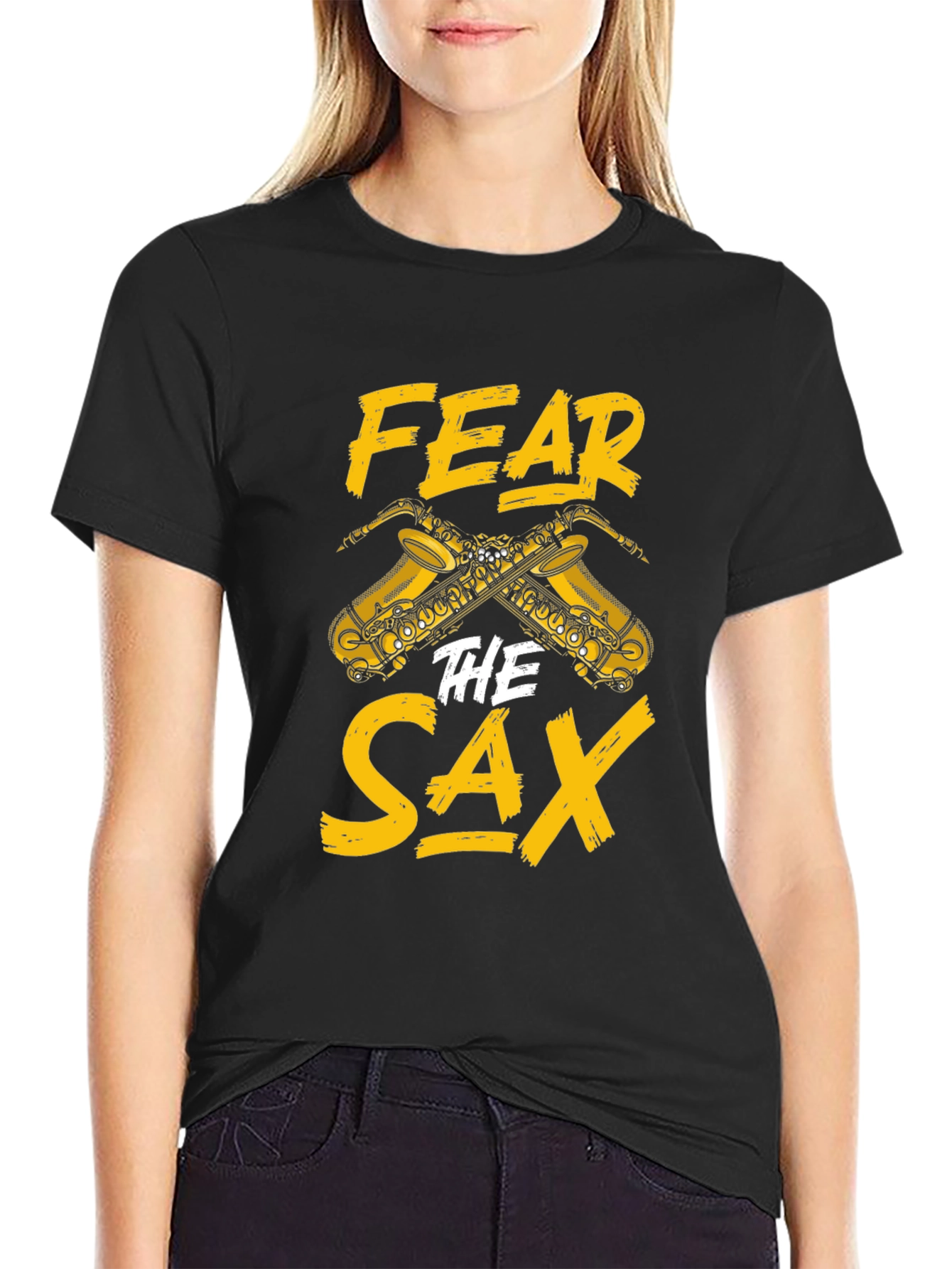 Fear The Sax T-Shirt - Musician Humor Tee