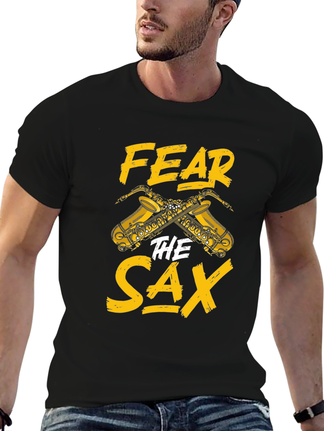 Fear The Sax T-Shirt - Musician Humor Tee