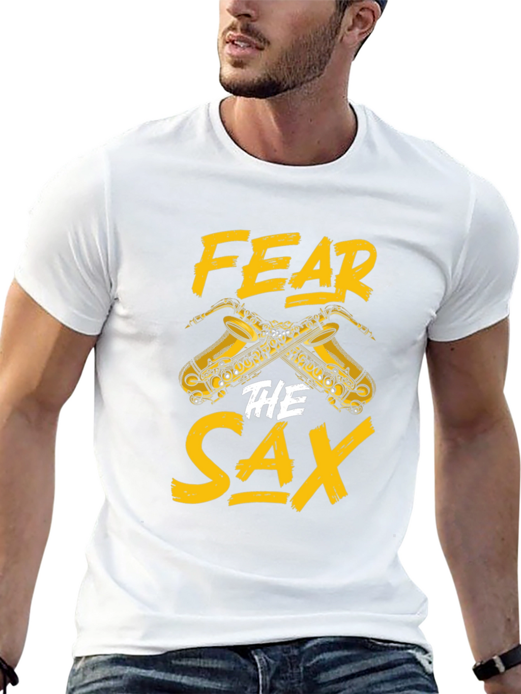 Fear The Sax T-Shirt - Musician Humor Tee