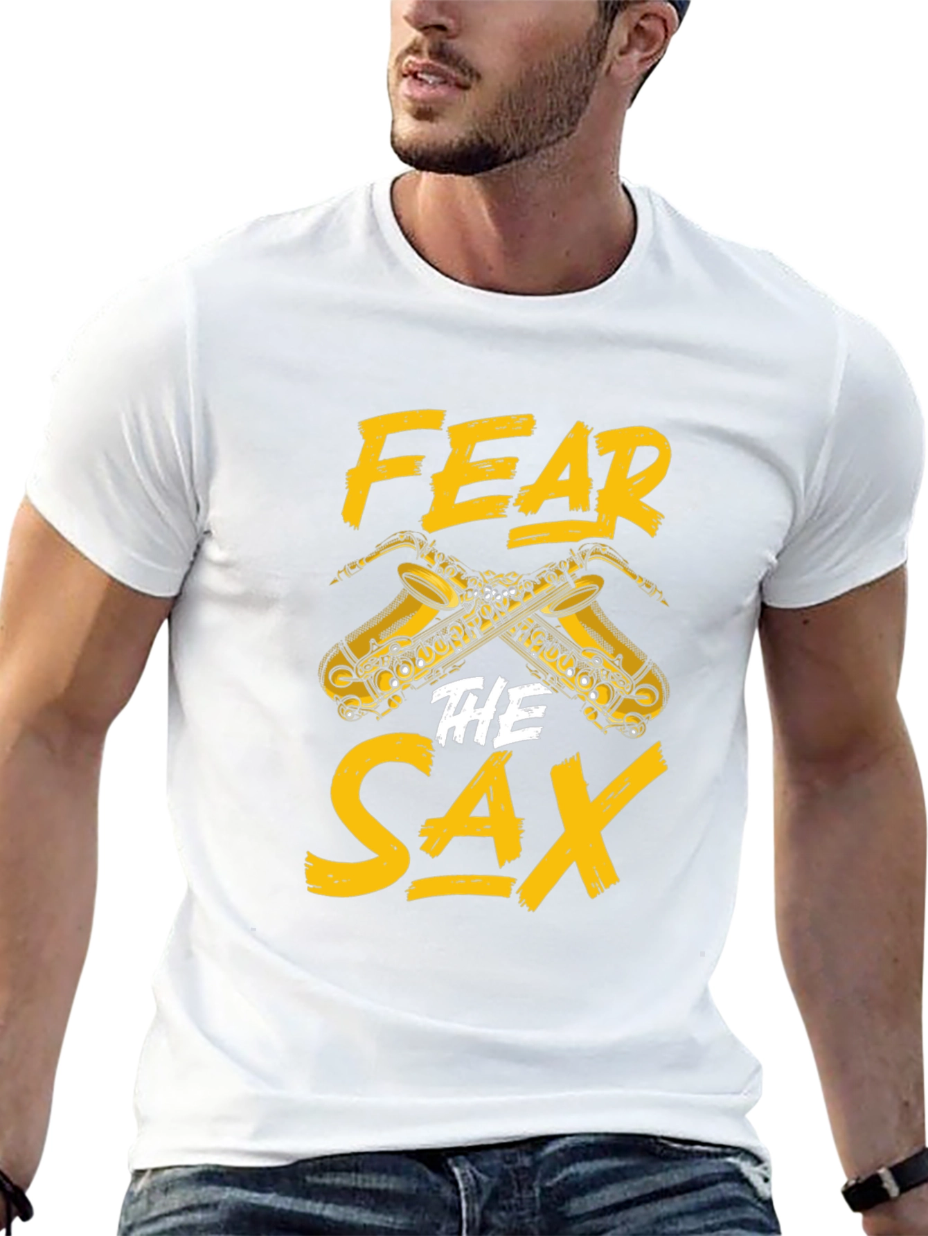 Fear The Sax T-Shirt - Musician Humor Tee