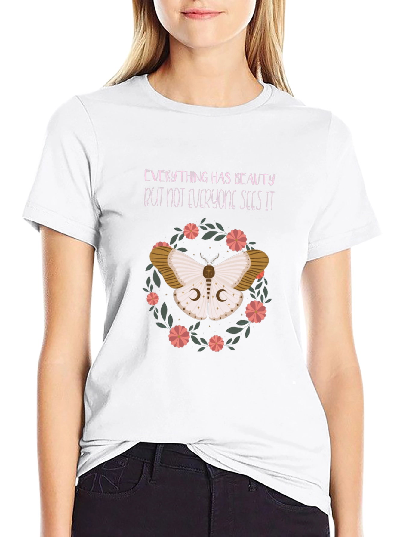 Moth Beauty T-Shirt - Inspirational Graphic Tee