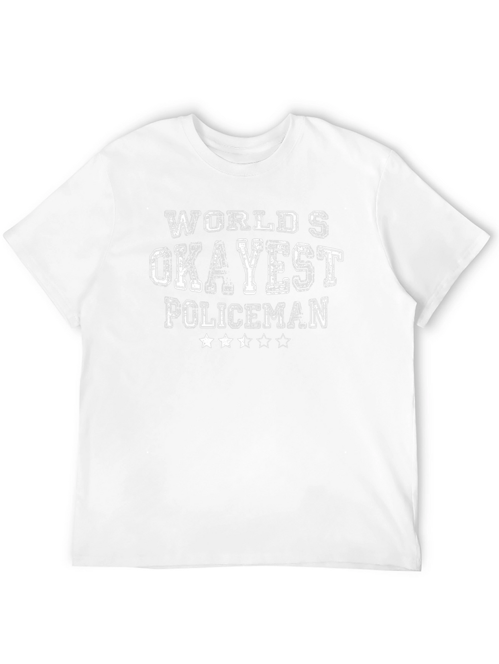 Worlds Okayest Policeman T-Shirt - Funny Graphic Tee