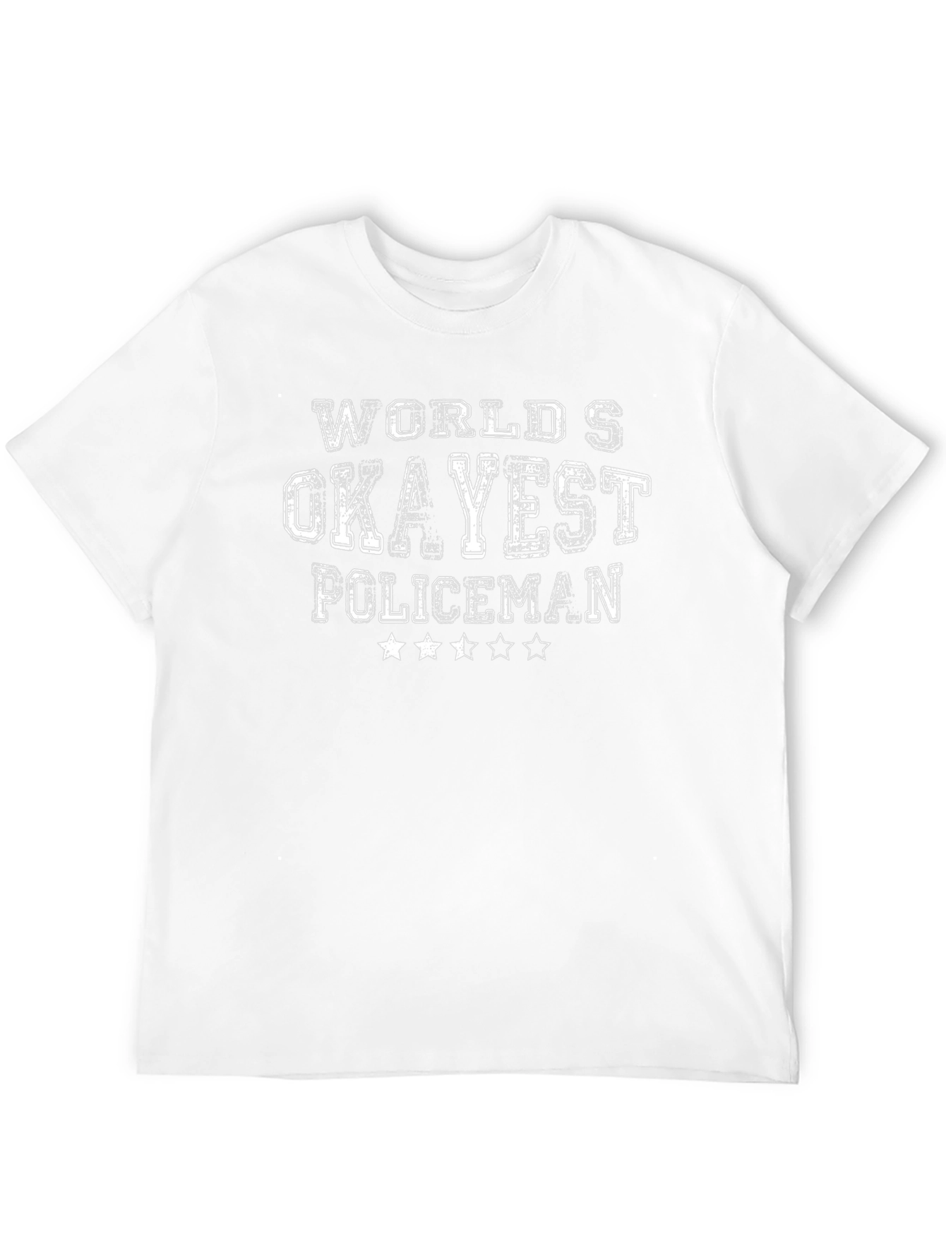 Worlds Okayest Policeman T-Shirt - Funny Graphic Tee