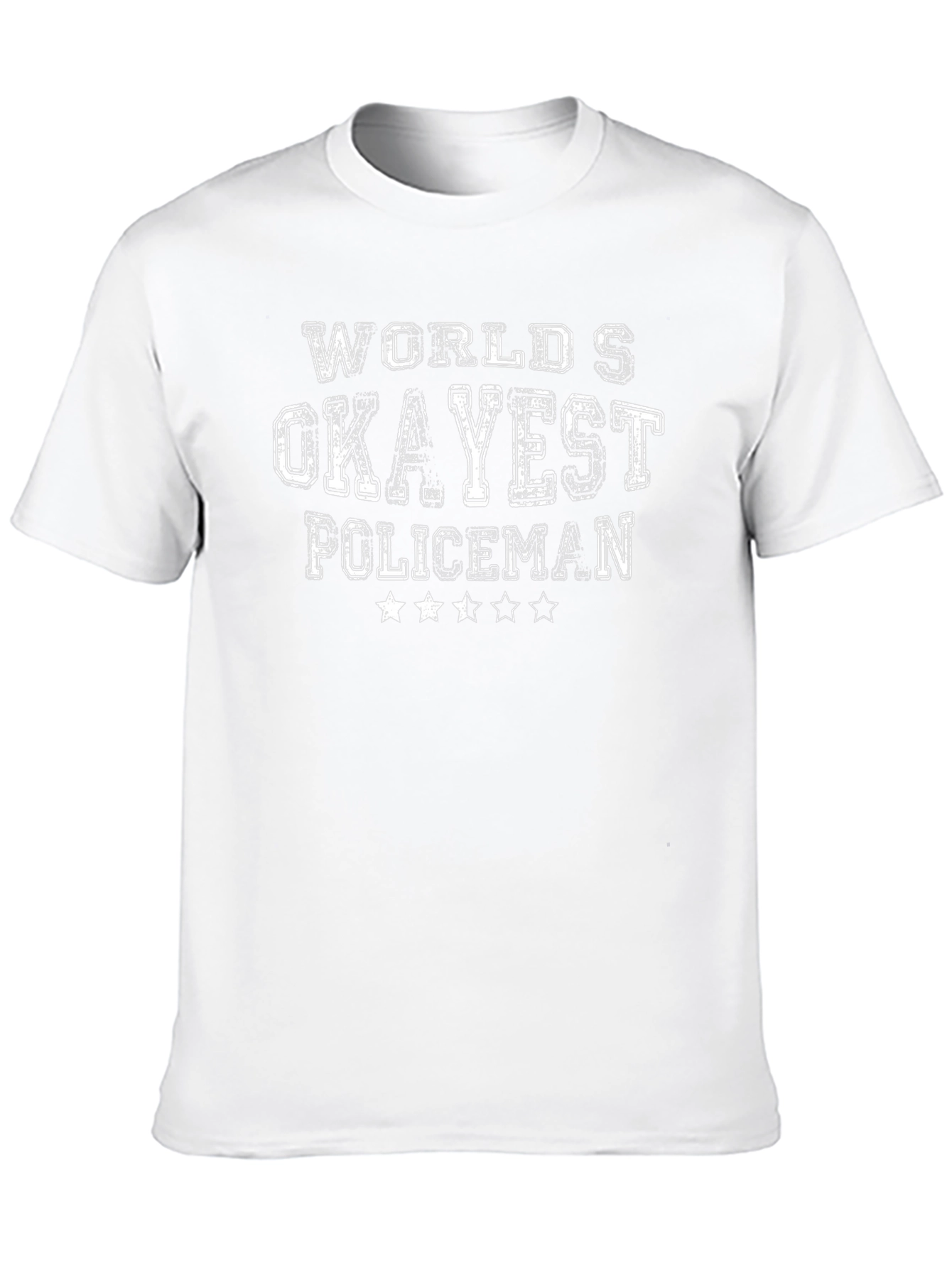 Worlds Okayest Policeman T-Shirt - Funny Graphic Tee