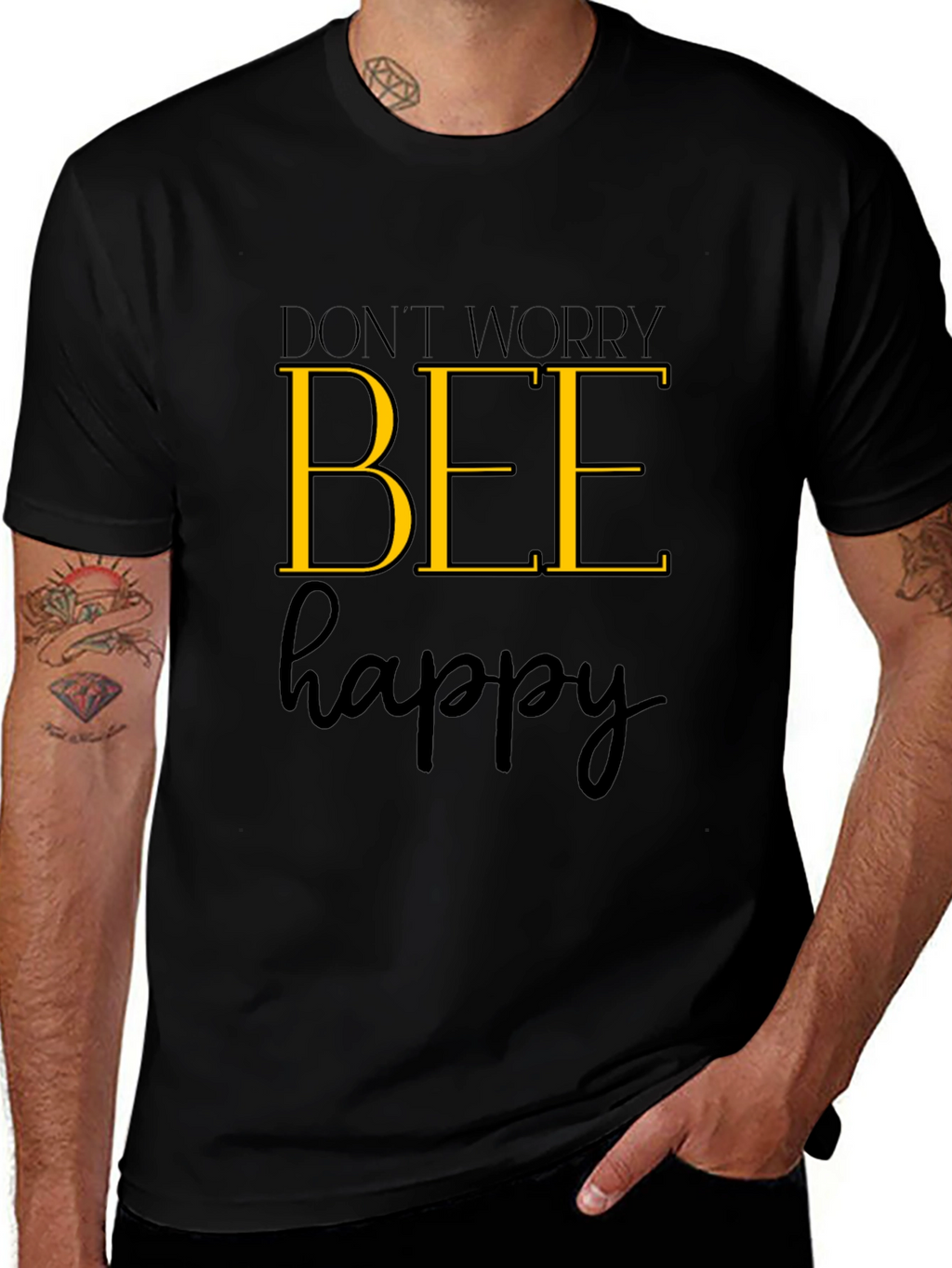 Dont Worry Bee Happy Graphic T-Shirt
