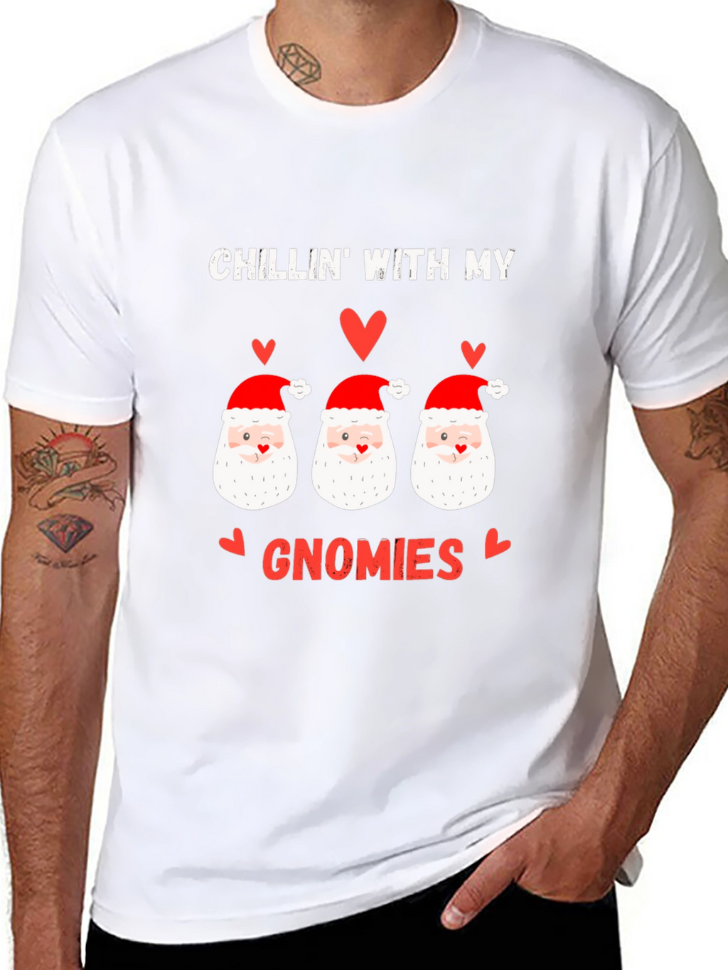 Chillin With My Gnomies Christmas T-Shirt