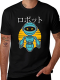 Robot Graphic Tee - Japanese Style Anime Design
