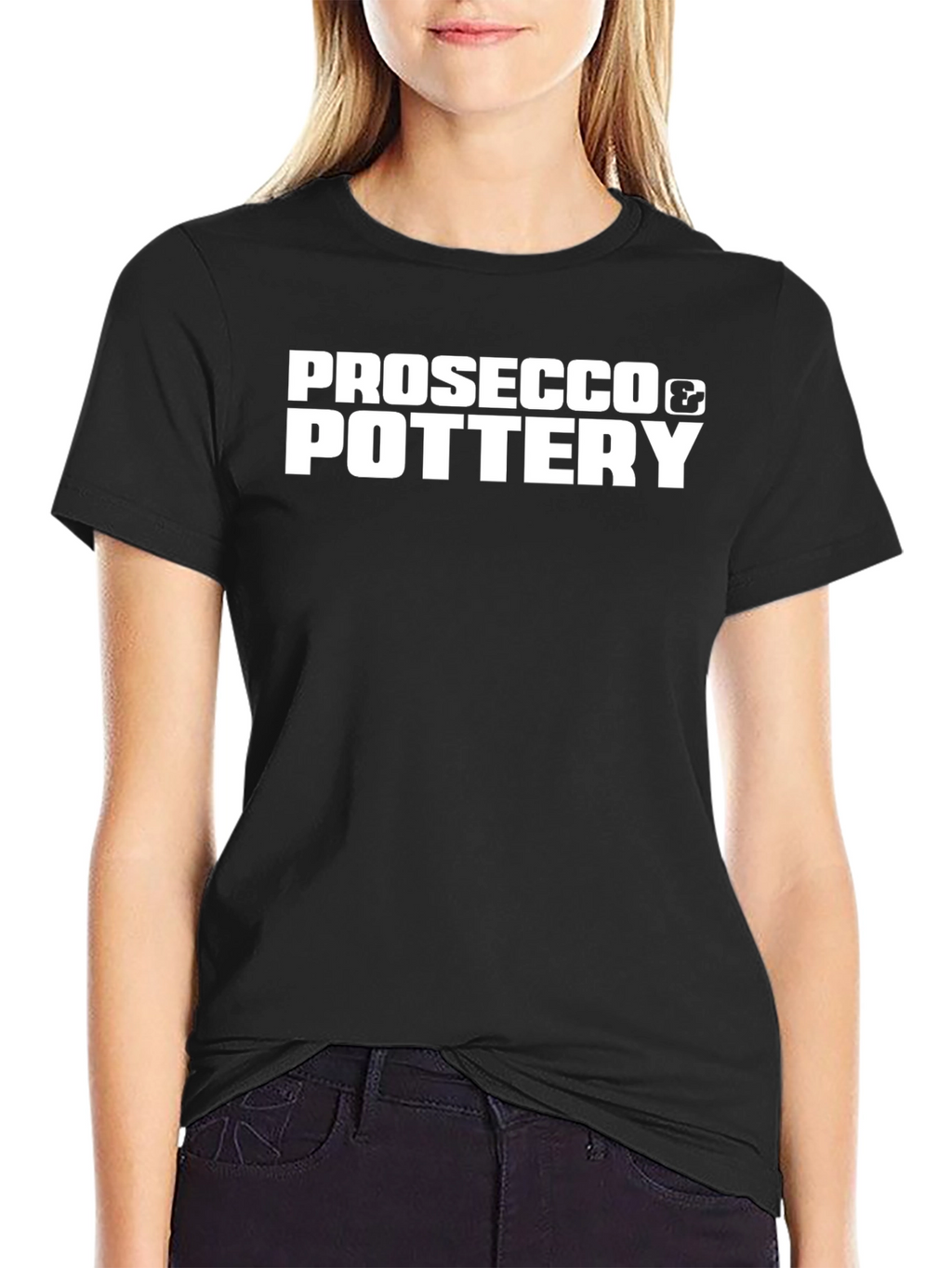 Prosecco & Pottery Black T-Shirt