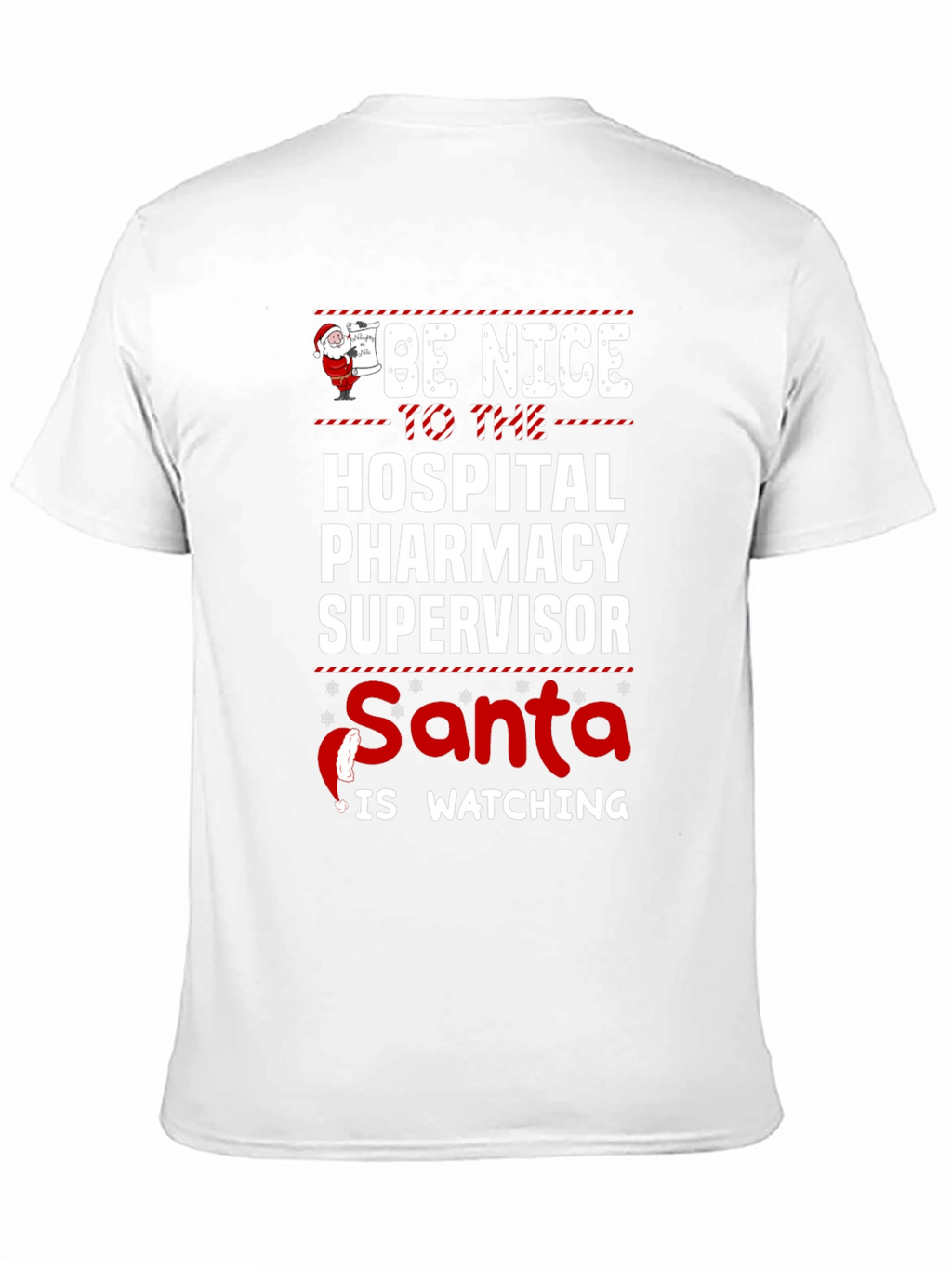 Hospital Pharmacy Supervisor Santa Holiday T-Shirt
