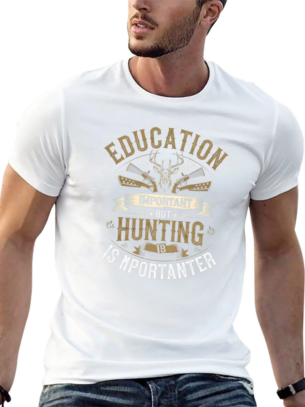 Hunting is Importanter Mens Black T-Shirt