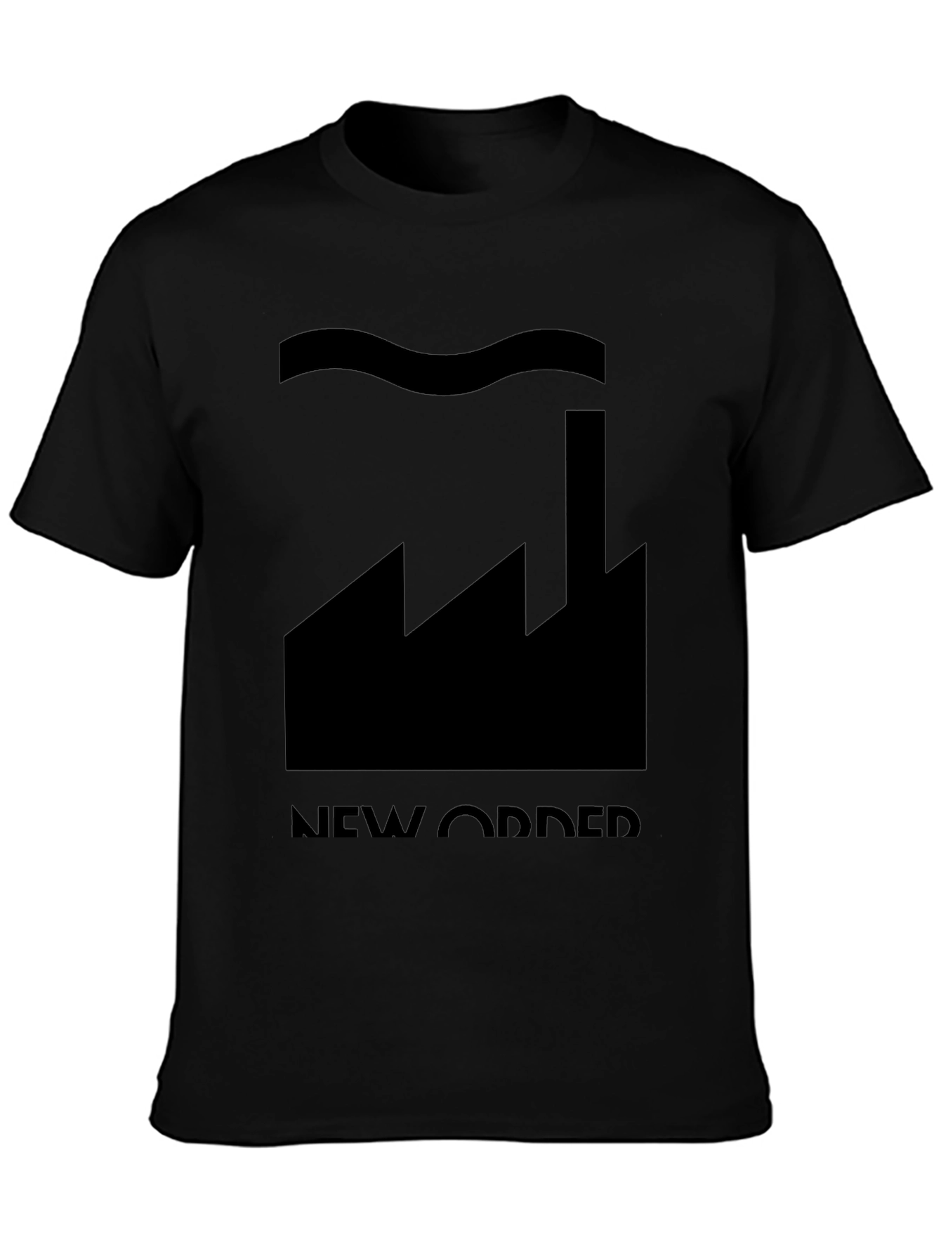 New Order Factory Records Inspired Graphic Tee - Black
