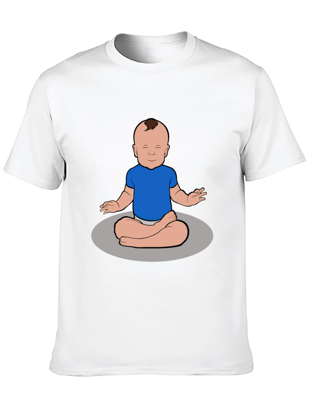 Zen Baby Black T-Shirt - Meditating Infant Design