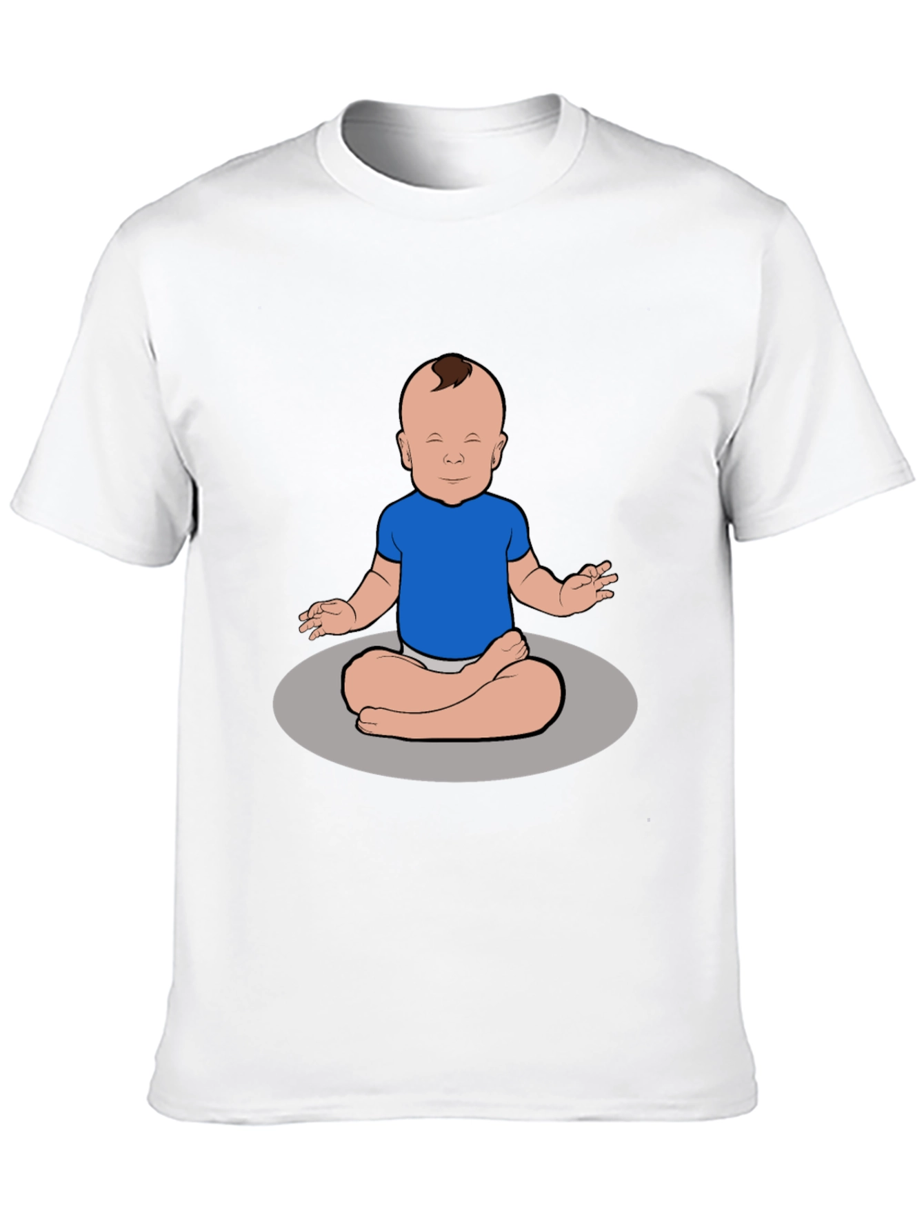 Zen Baby Black T-Shirt - Meditating Infant Design