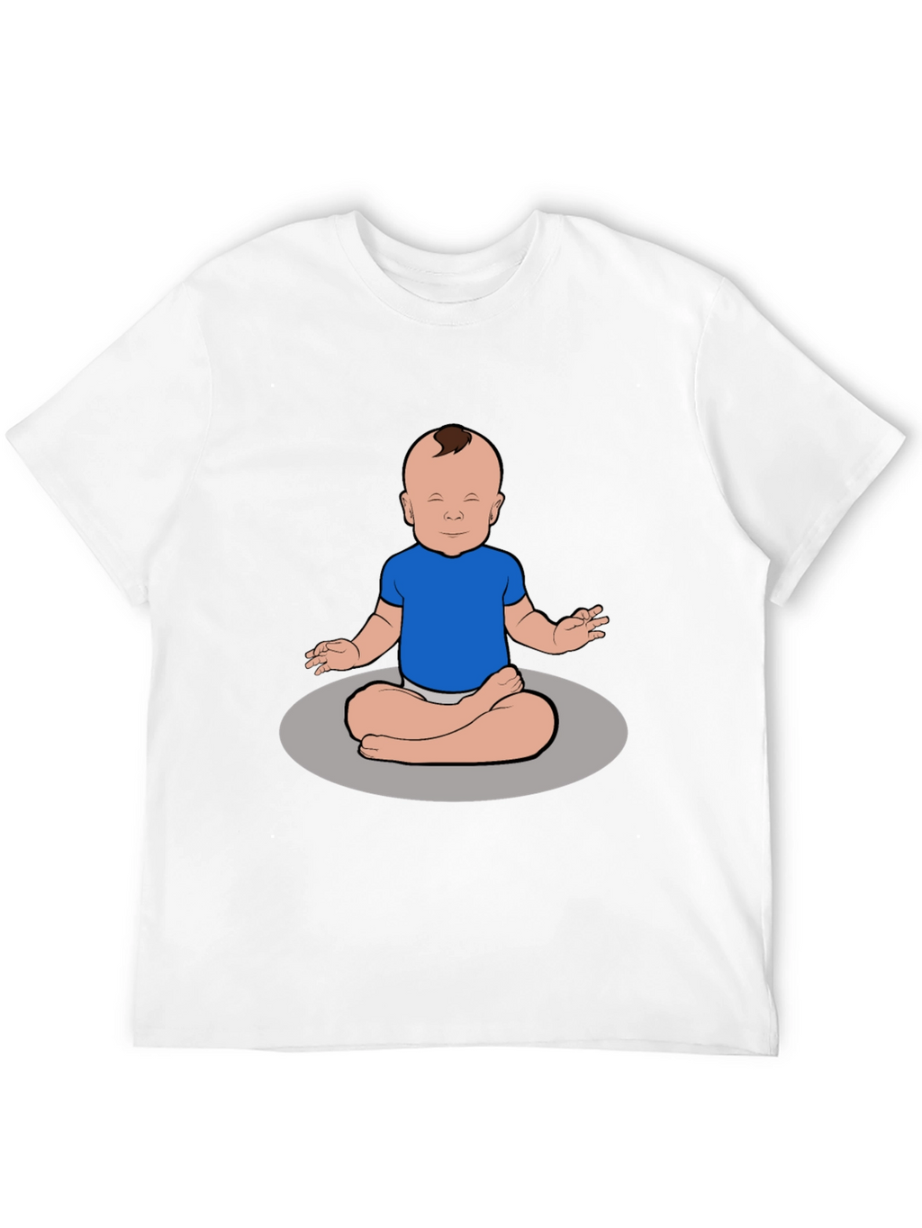 Zen Baby Black T-Shirt - Meditating Infant Design
