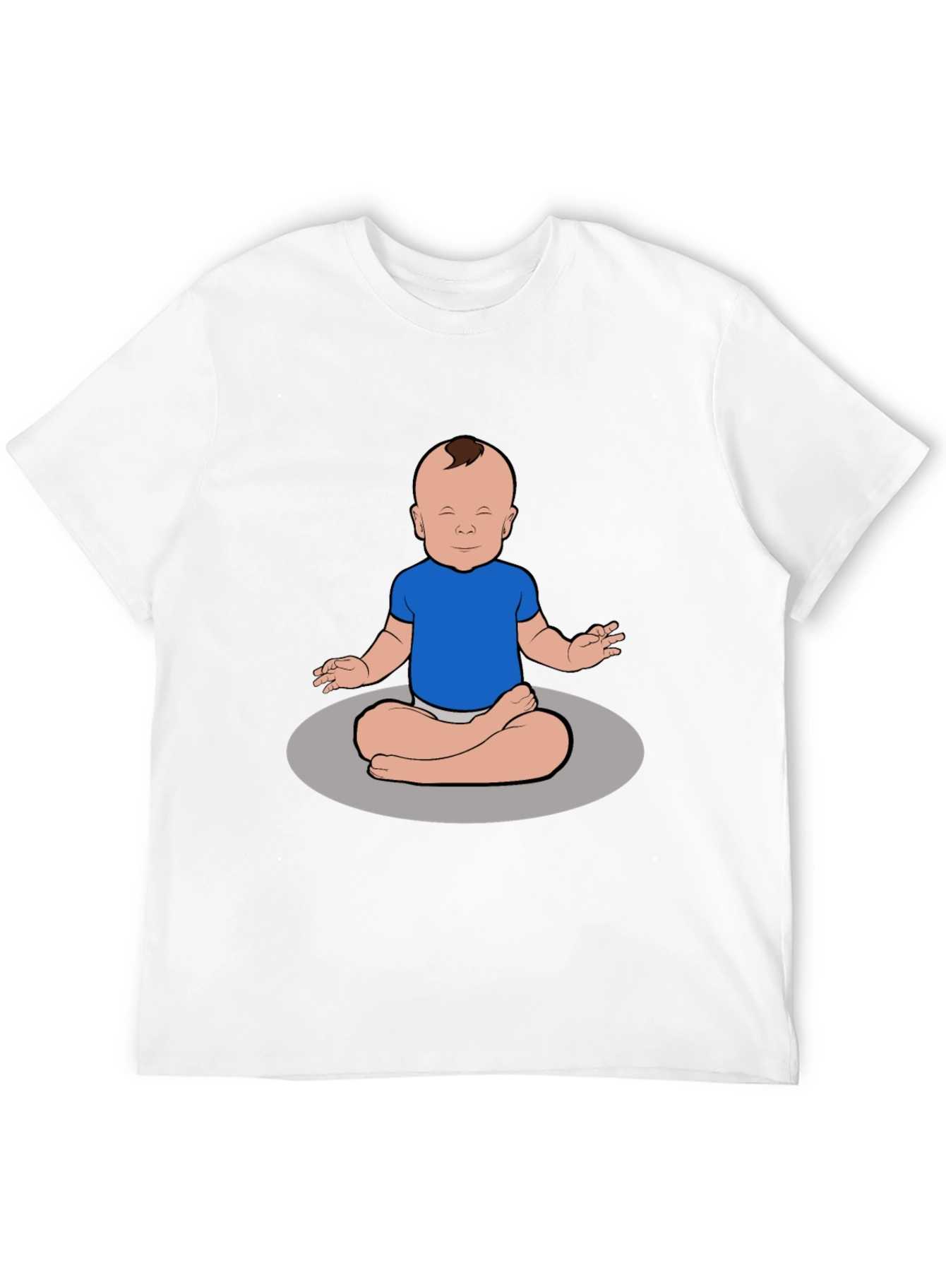 Zen Baby Black T-Shirt - Meditating Infant Design