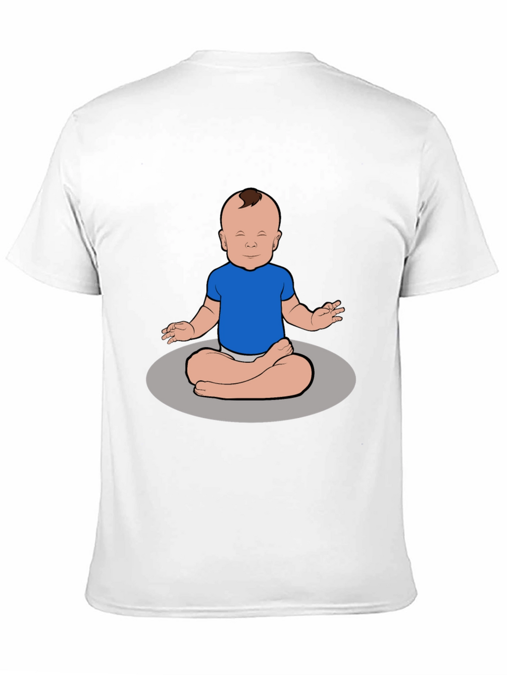 Zen Baby Black T-Shirt - Meditating Infant Design