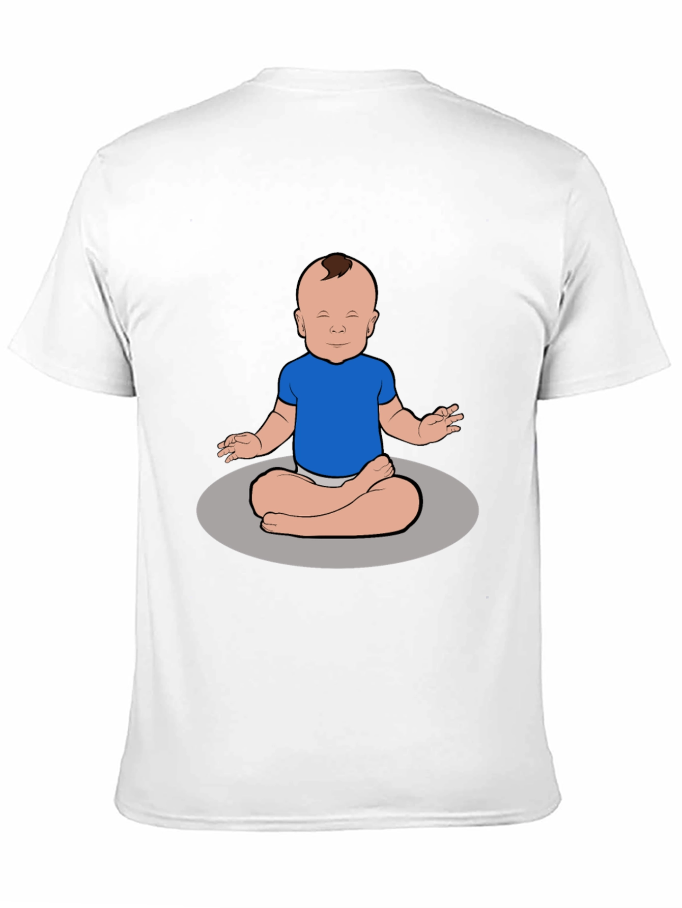 Zen Baby Black T-Shirt - Meditating Infant Design