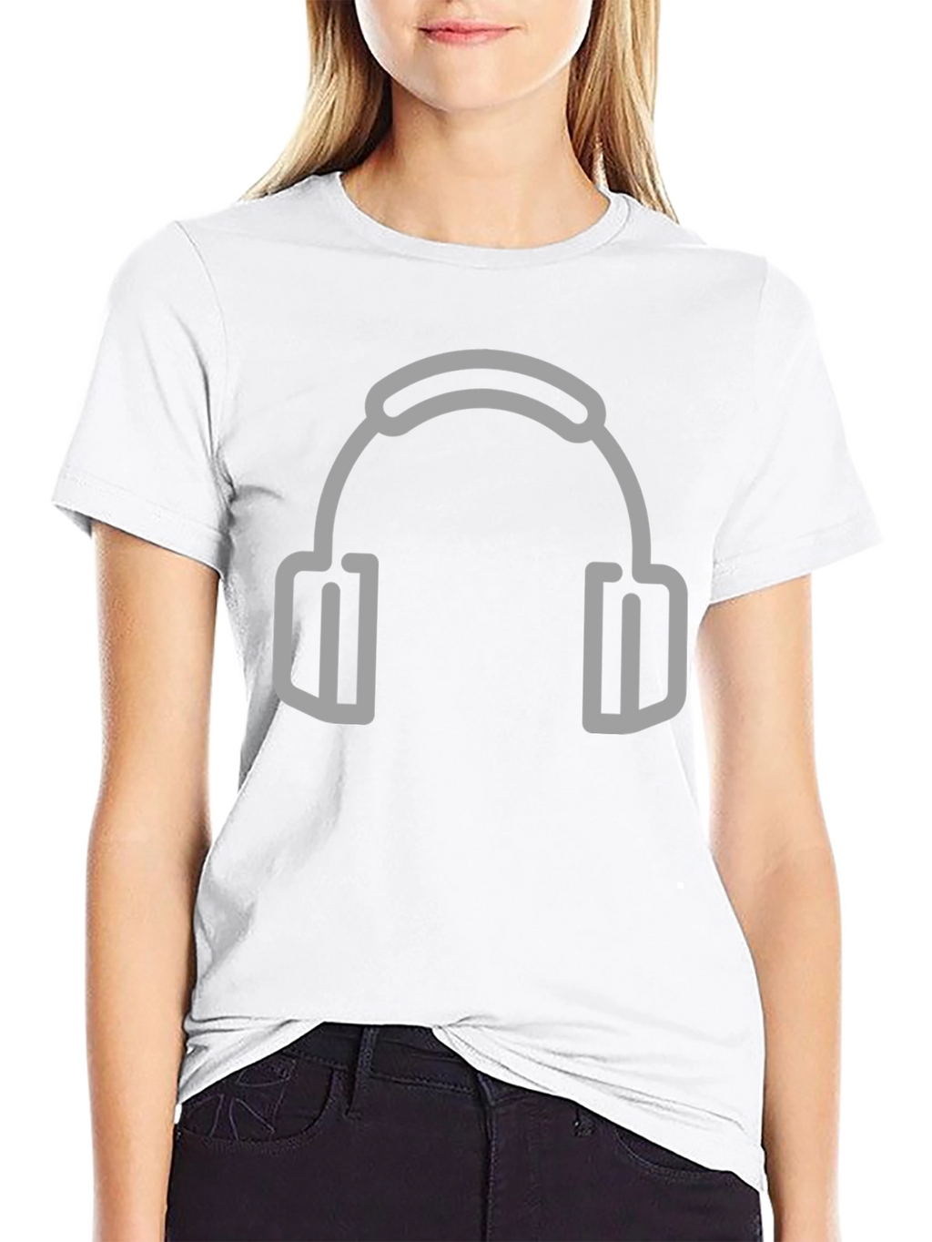 Headphone Graphic Black T-Shirt