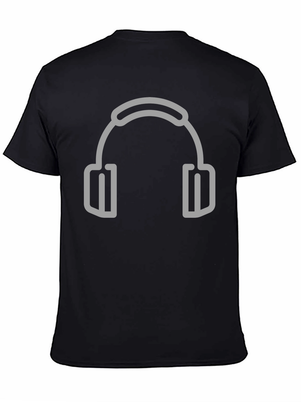 Headphone Graphic Black T-Shirt