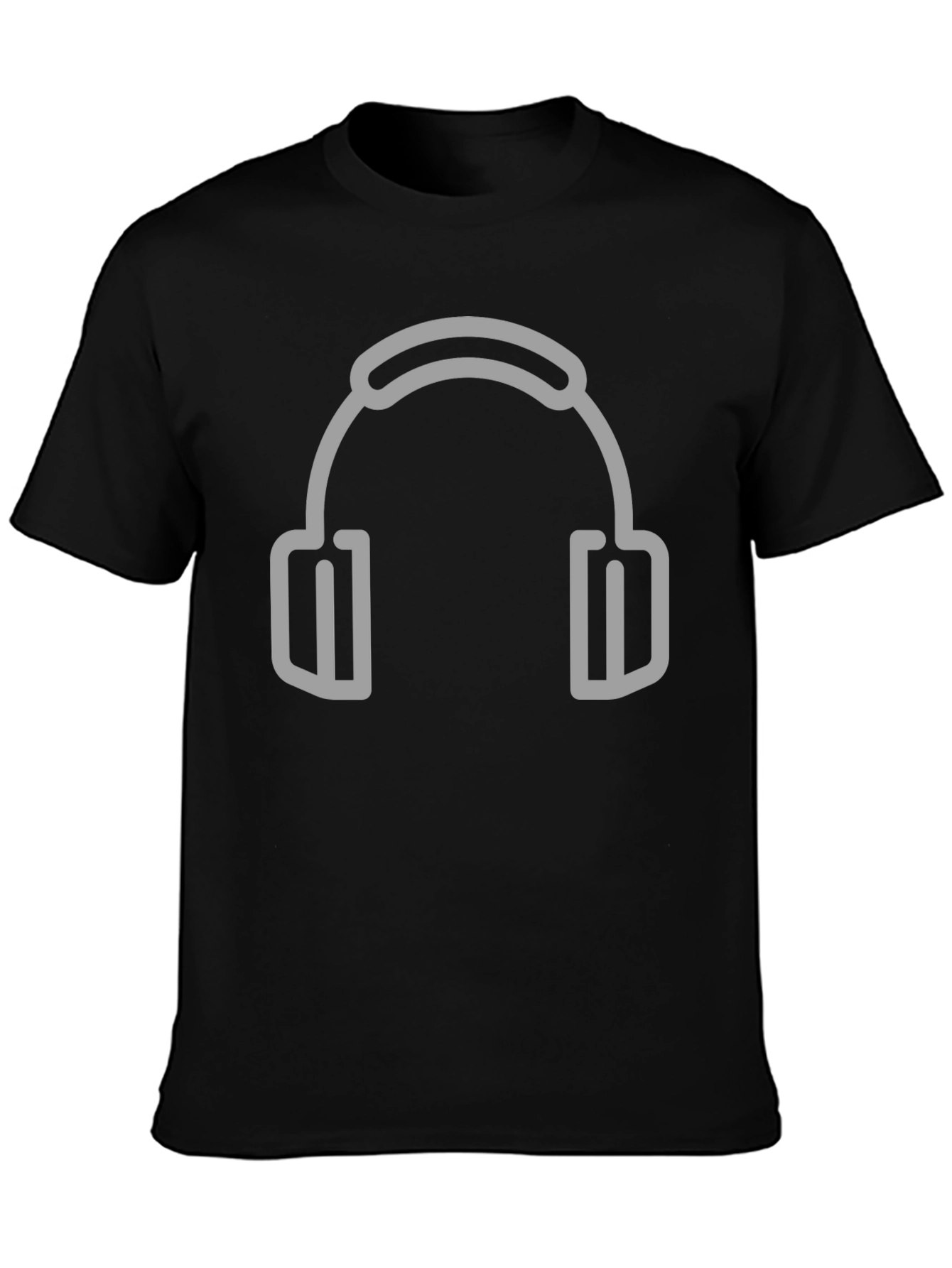Headphone Graphic Black T-Shirt